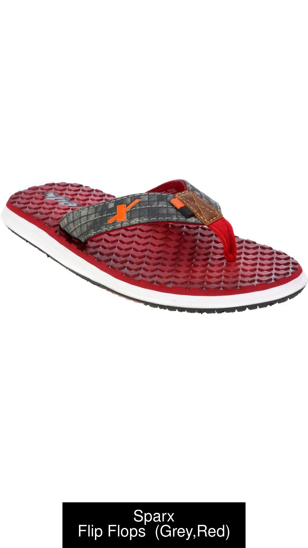 Sparx Men Men SFG 2058 Grey Red Flip Flops