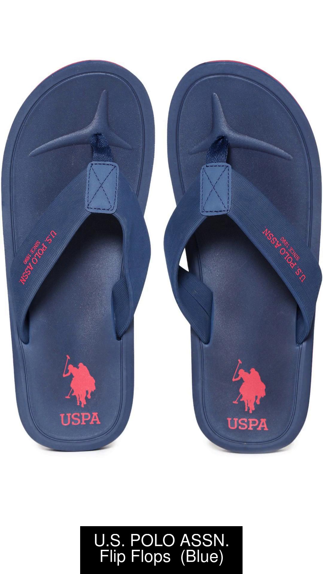 Blue outlet polo slippers