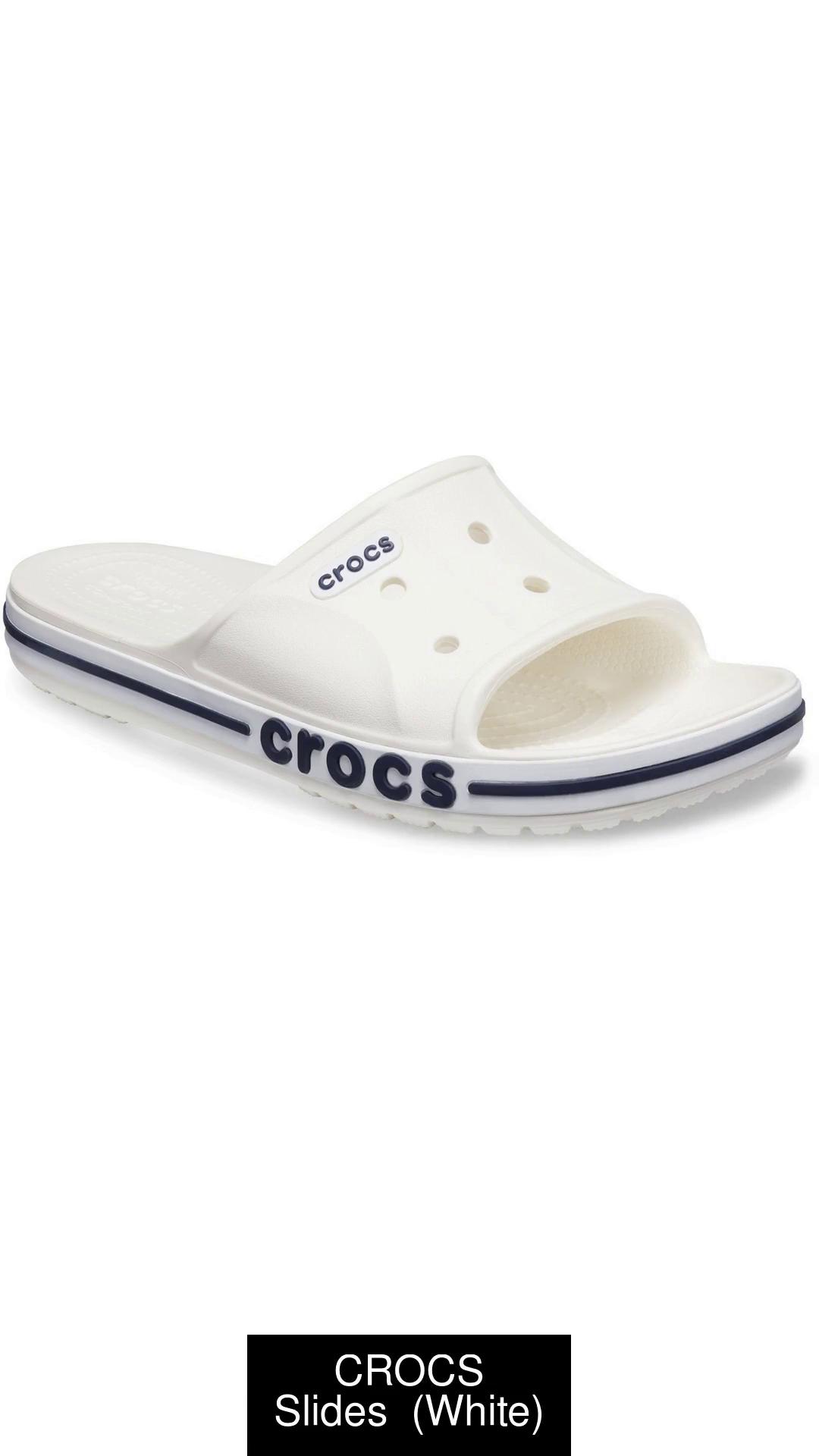 Crocs store slides white