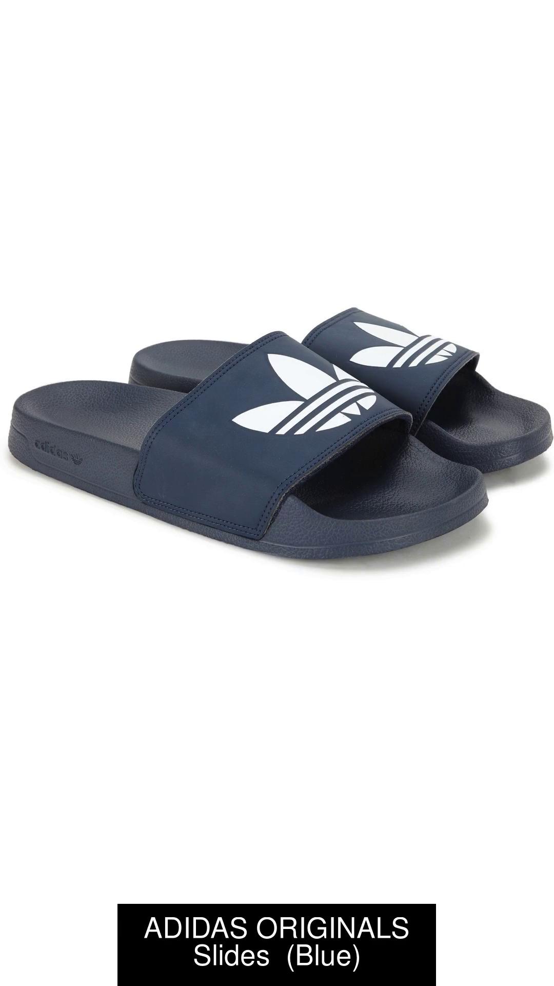 Adidas navy blue discount slides