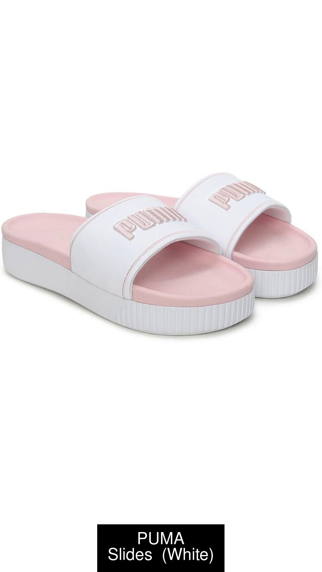 Puma slides hot sale womens white