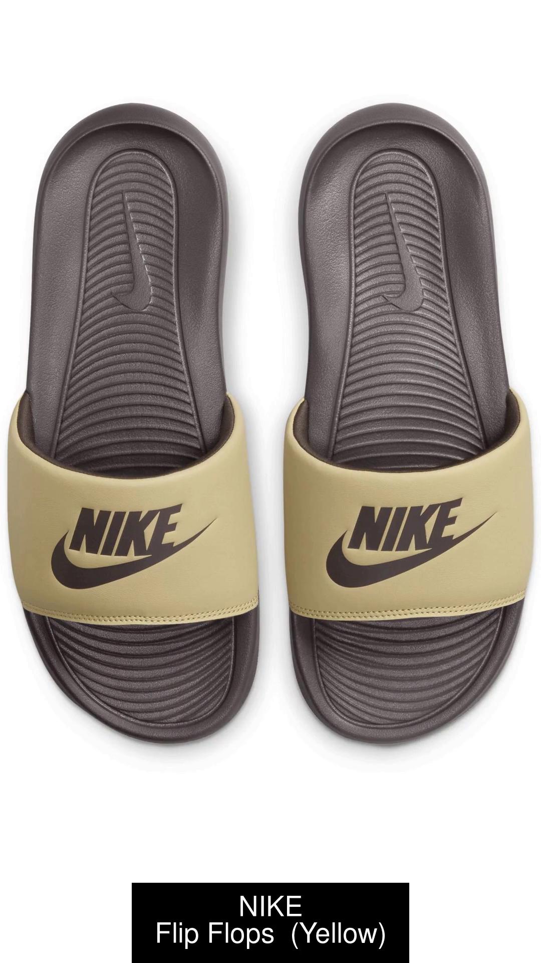 Yellow cheap nike sliders