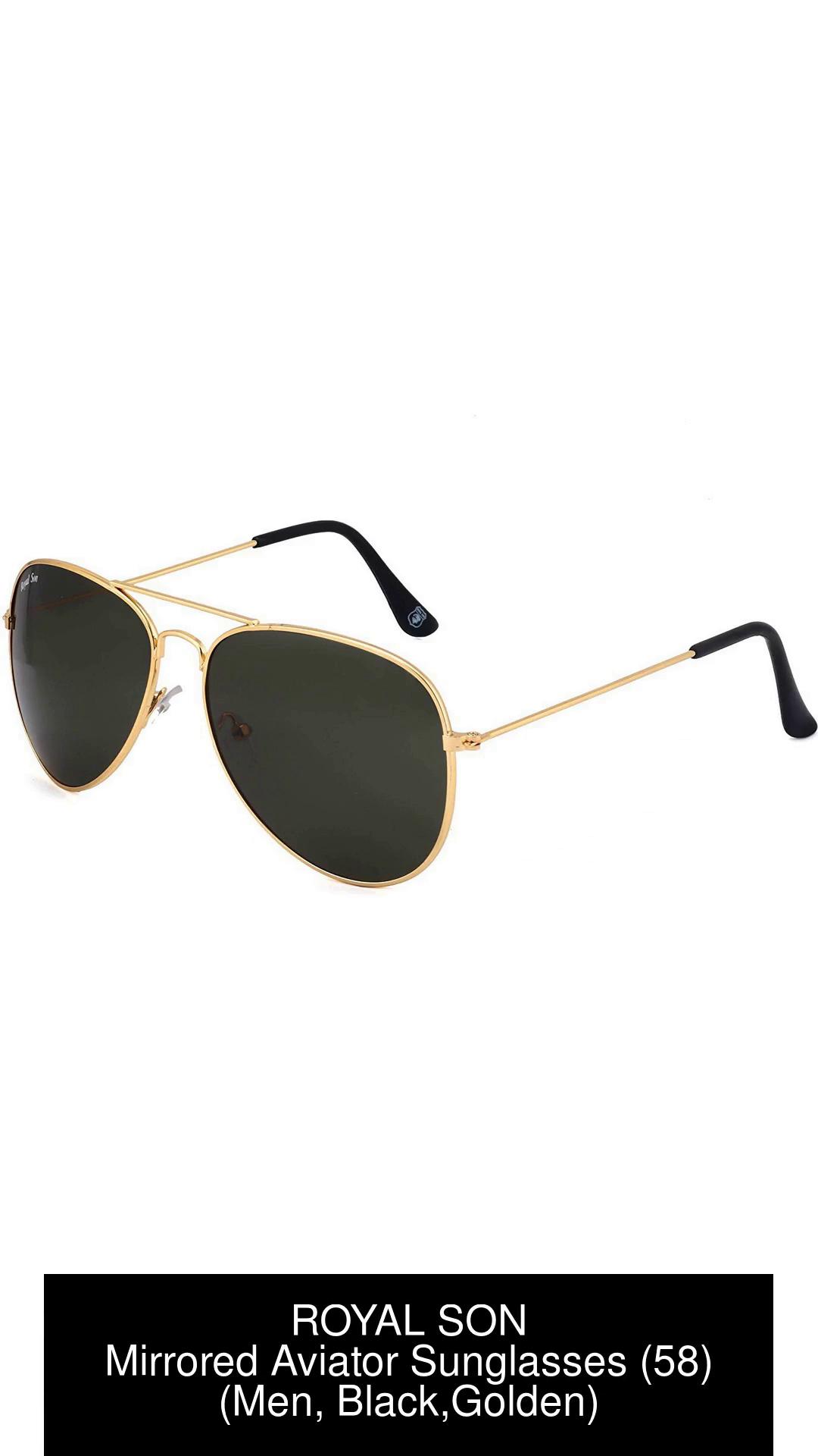 Black and gold outlet aviator sunglasses