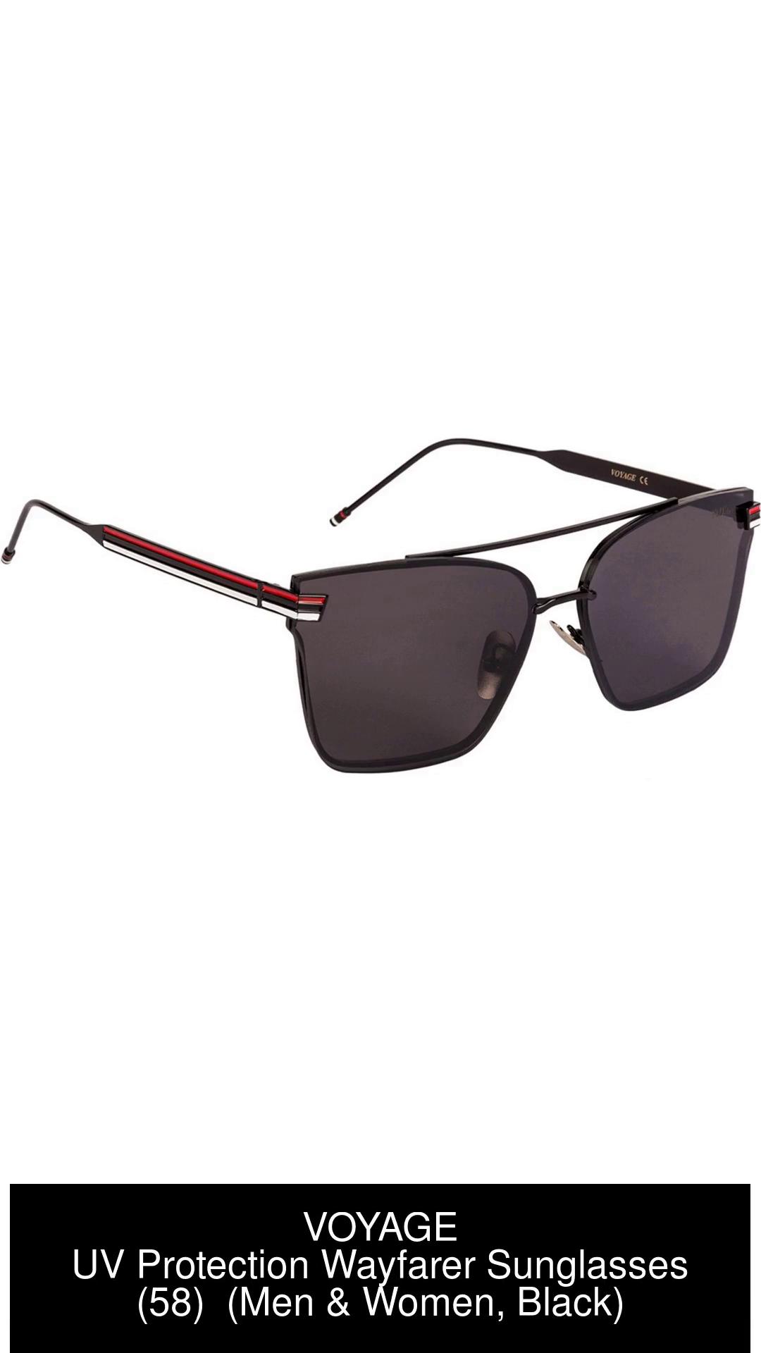Buy VOYAGE Wayfarer Sunglasses Black For Men & Women Online @ Best Prices  in India
