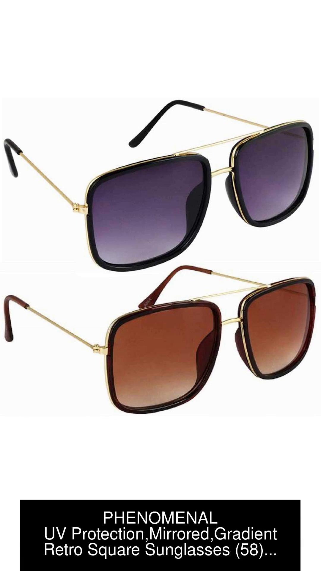 Buy PHENOMENAL Retro Square Sunglasses Black, Brown For Men & Women Online  @ Best Prices in India
