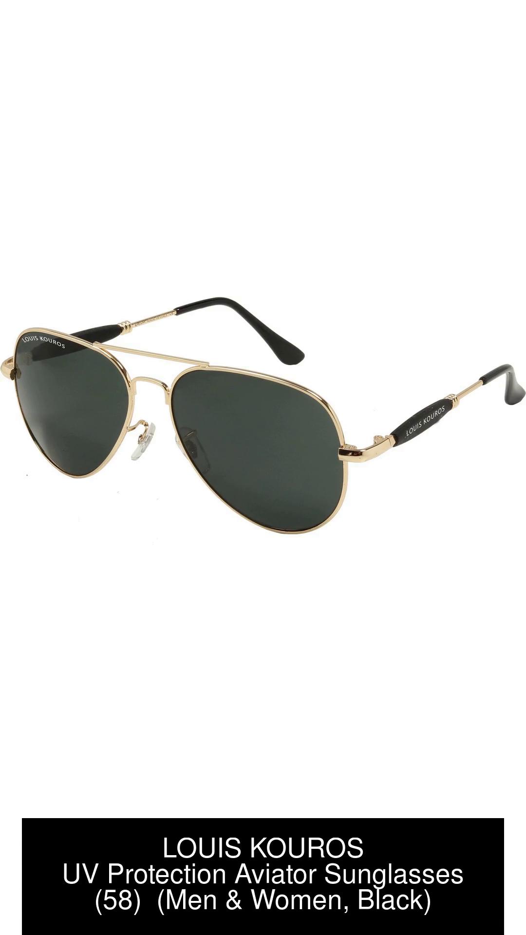 Buy LOUIS KOUROS Aviator Sunglasses Black For Men & Women Online