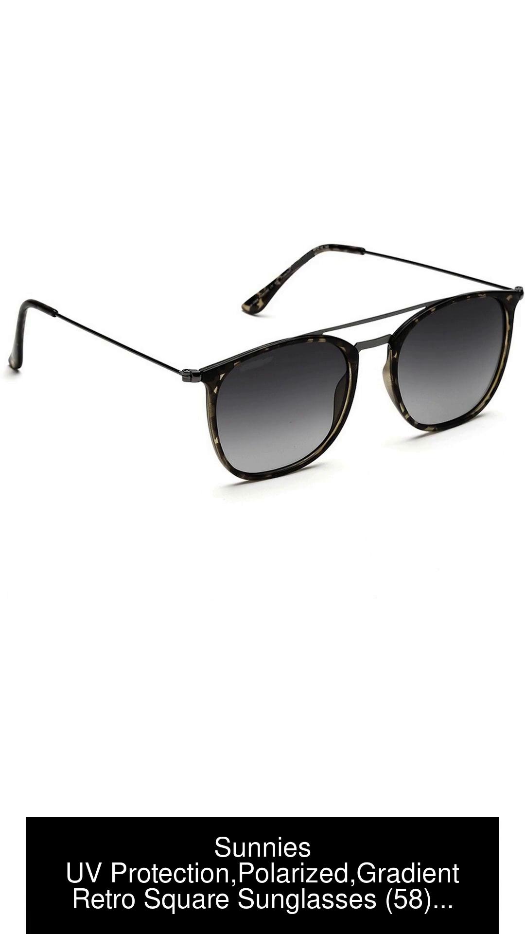 BLACK RETRO SQUARE SUNGLASSES FOR MEN AND WOMEN –