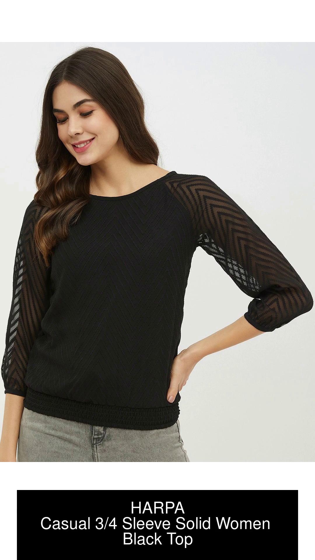 Buy Harpa Women Black Solid Top Online at Best Prices in India