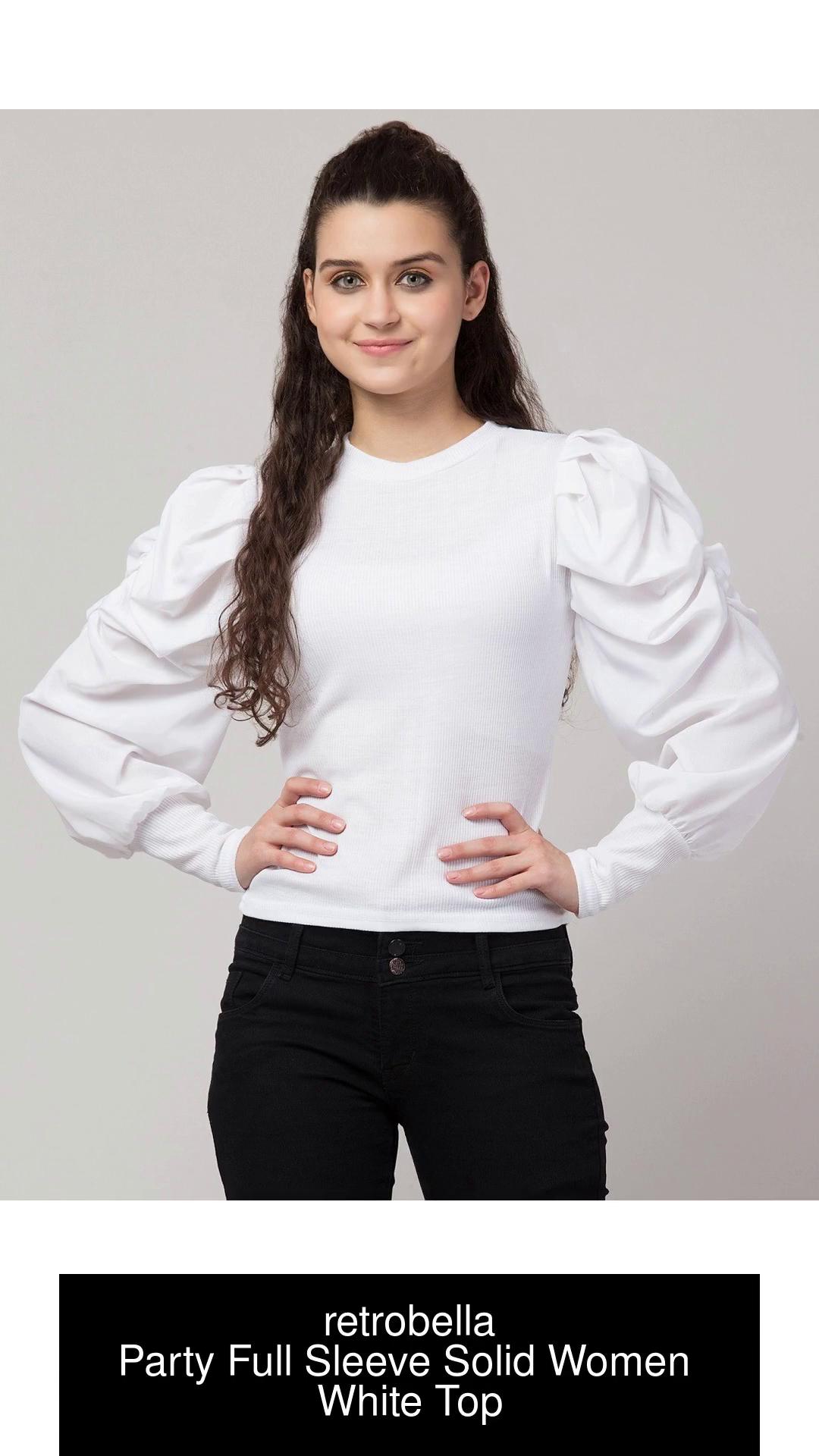 BELLA RUCHED PUFF SLEEVE TOP (WHITE)