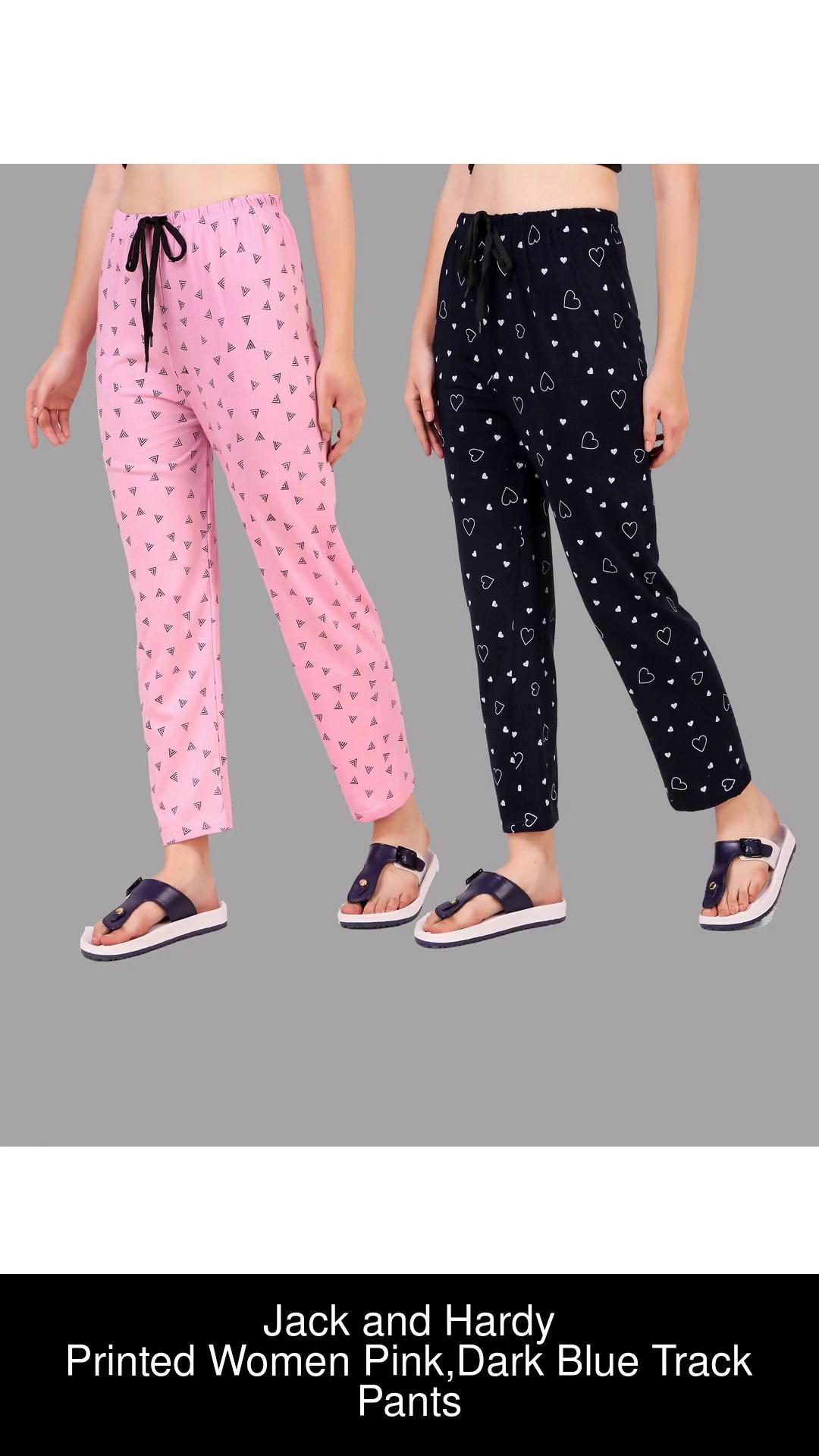Buy Girls Pink Graphic Print Regular Fit Track Pants Online - 747385