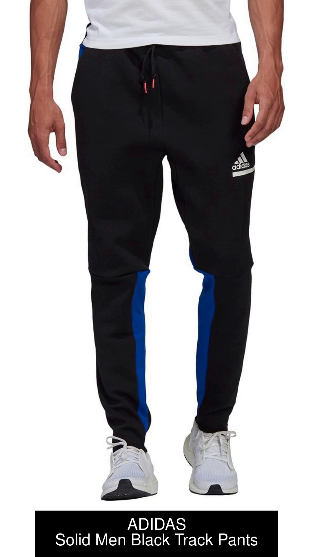 ADIDAS Solid Men Black Track Pants Buy ADIDAS Solid Men Black