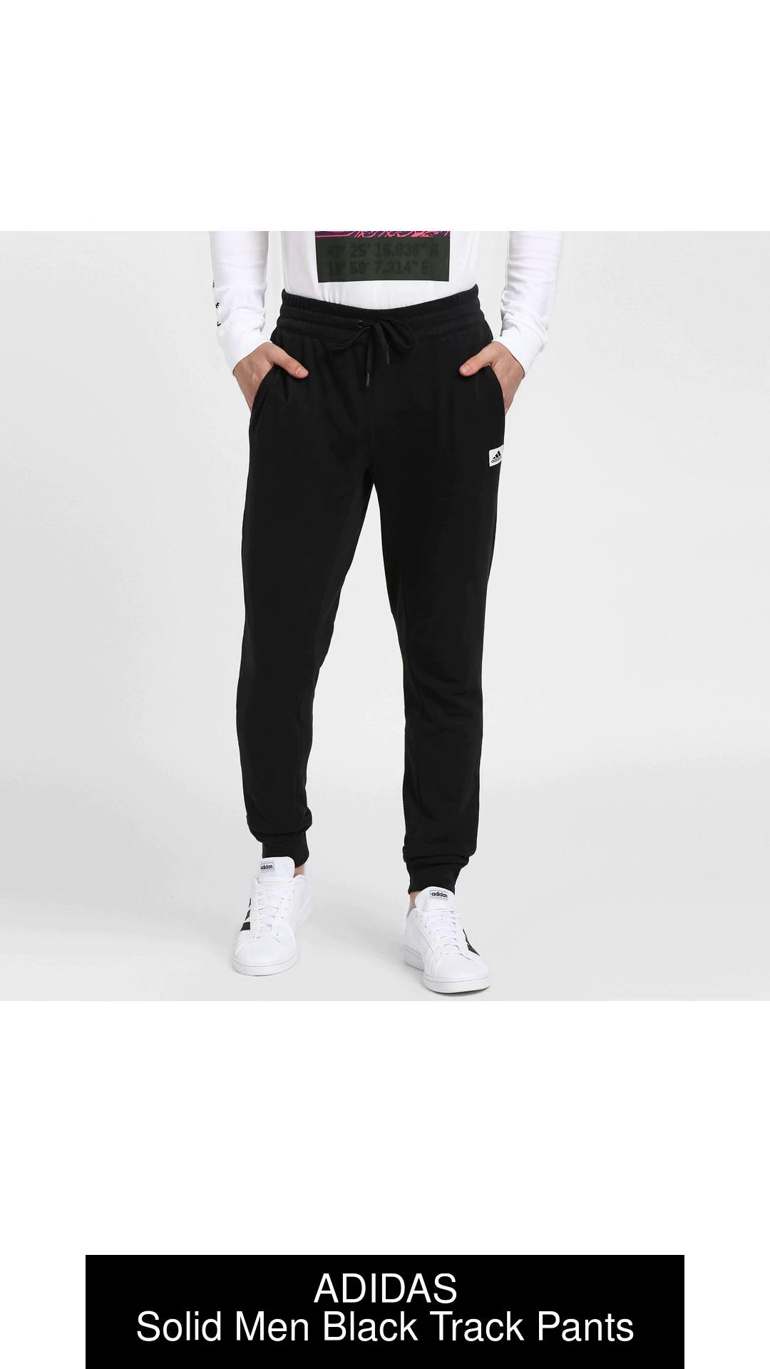 ADIDAS Solid Men Black Track Pants - Buy ADIDAS Solid Men Black Track Pants  Online at Best Prices in India