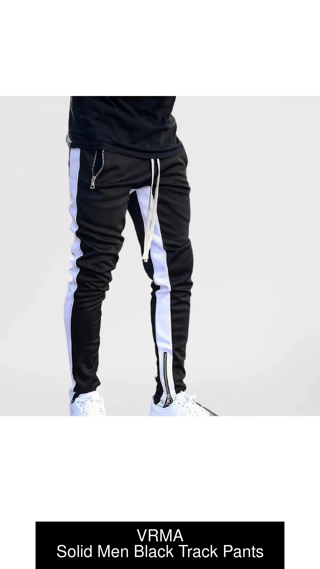 VRMA Solid Men Black Track Pants - Buy VRMA Solid Men Black Track