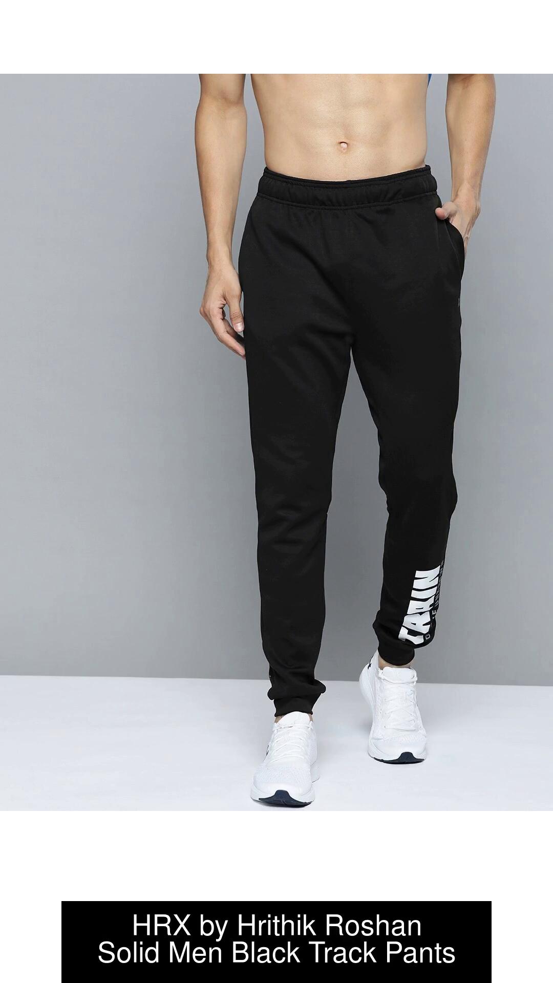HRX by Hrithik Roshan Solid Men Black Track Pants  Buy HRX by Hrithik  Roshan Solid Men Black Track Pants Online at Best Prices in India   Shopsyin