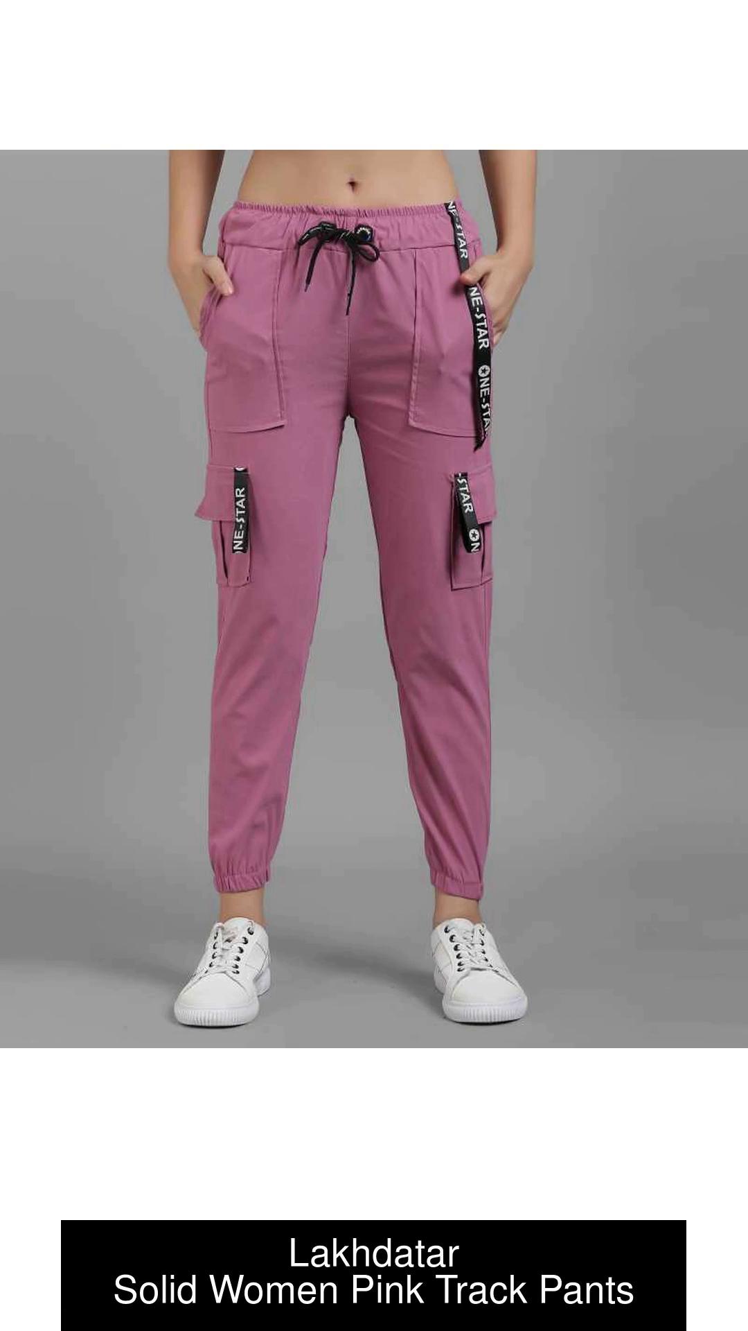 Buy Lakhdatar Solid Women Pink Track Pants Online at Best Prices in India