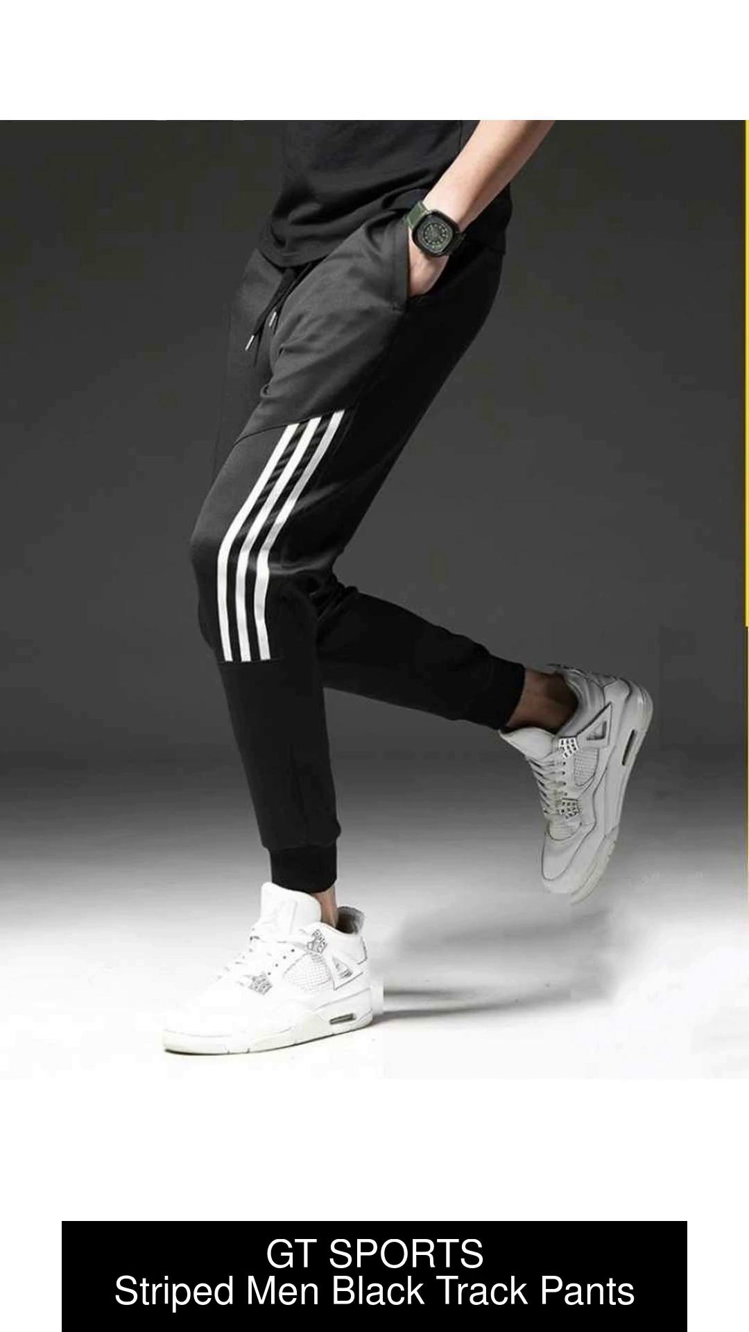 GT SPORTS Striped Men & Women Black Track Pants - Buy GT SPORTS Striped Men  & Women Black Track Pants Online at Best Prices in India