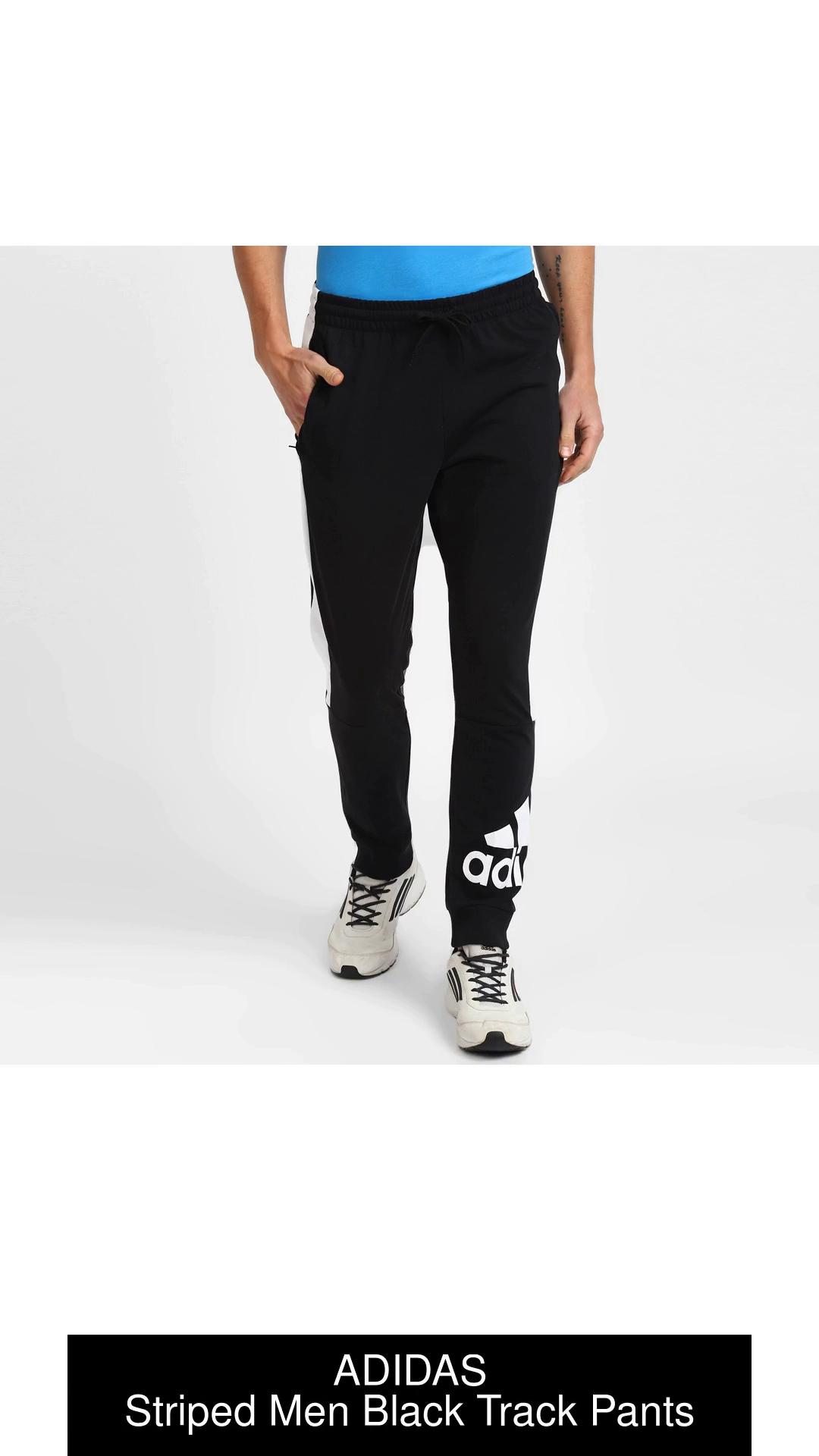 ADIDAS Striped Men Black Track Pants - Buy ADIDAS Striped Men Black Track  Pants Online at Best Prices in India