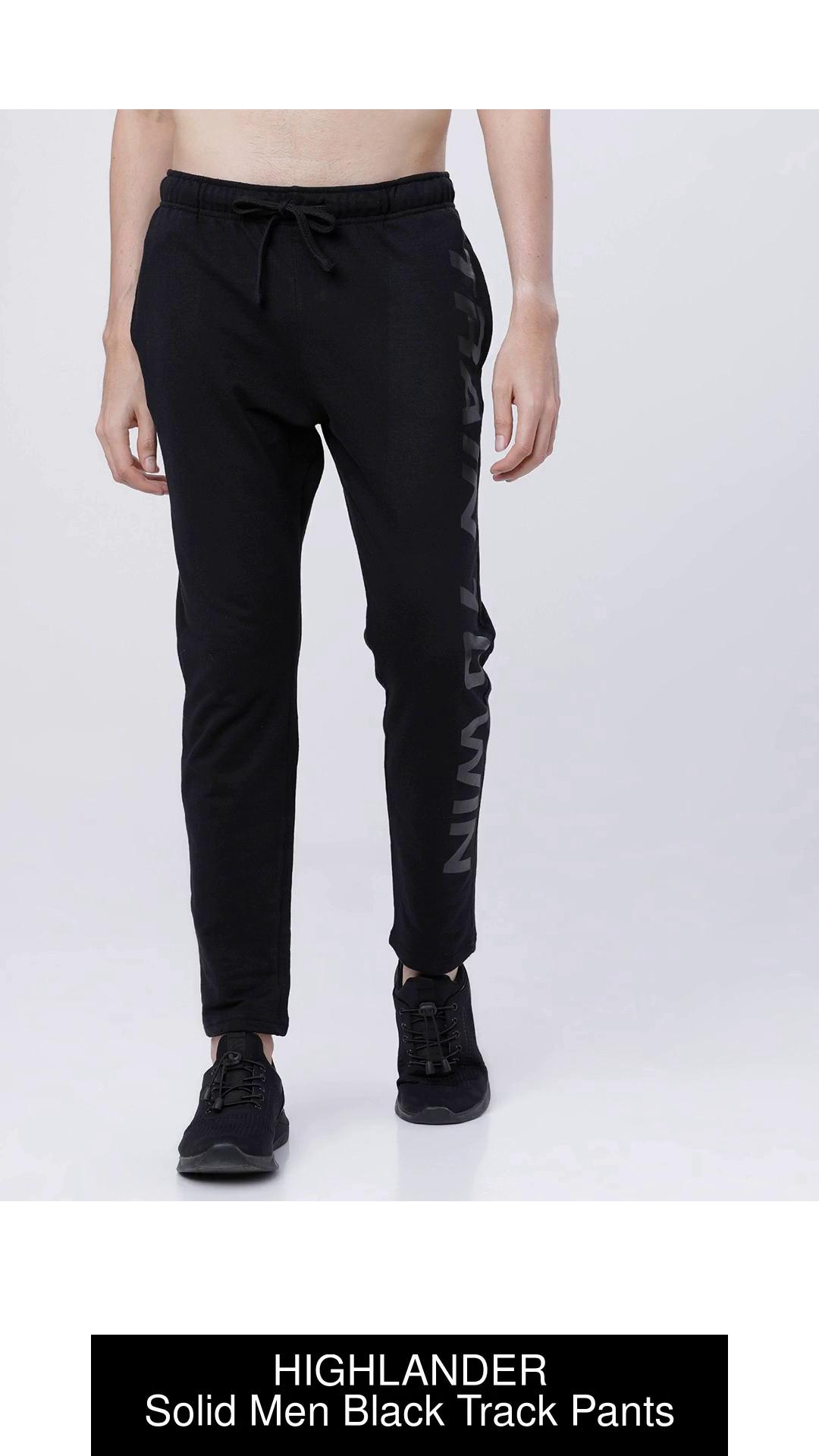 Buy Black Panther Sports Black Regular Fit Track Pants for Men Online   Tata CLiQ