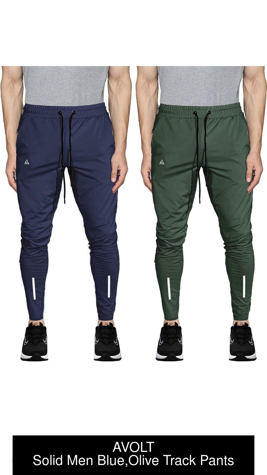 AVOLT Solid Men Grey Track Pants - Buy AVOLT Solid Men Grey Track Pants  Online at Best Prices in India