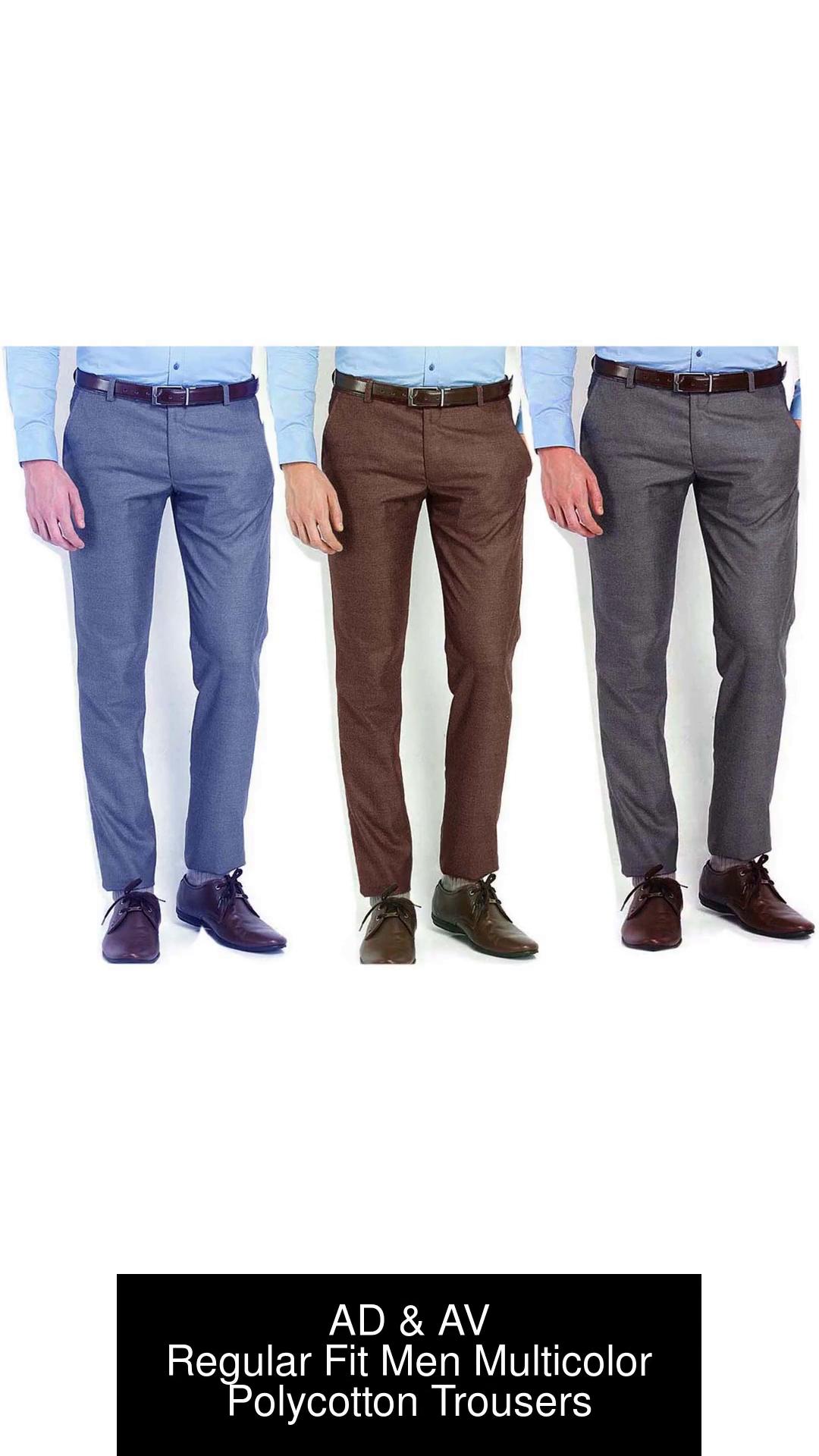 AD & AV Regular Fit Men Multicolor Trousers - Buy AD & AV Regular