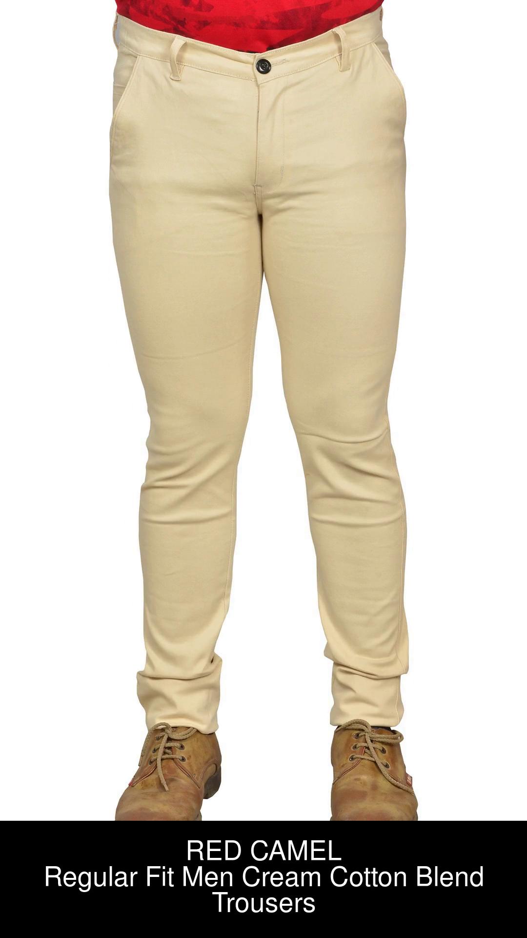 Buy Basics Camel Tapered Fit Self Pattern Chinos for Mens Online  Tata CLiQ