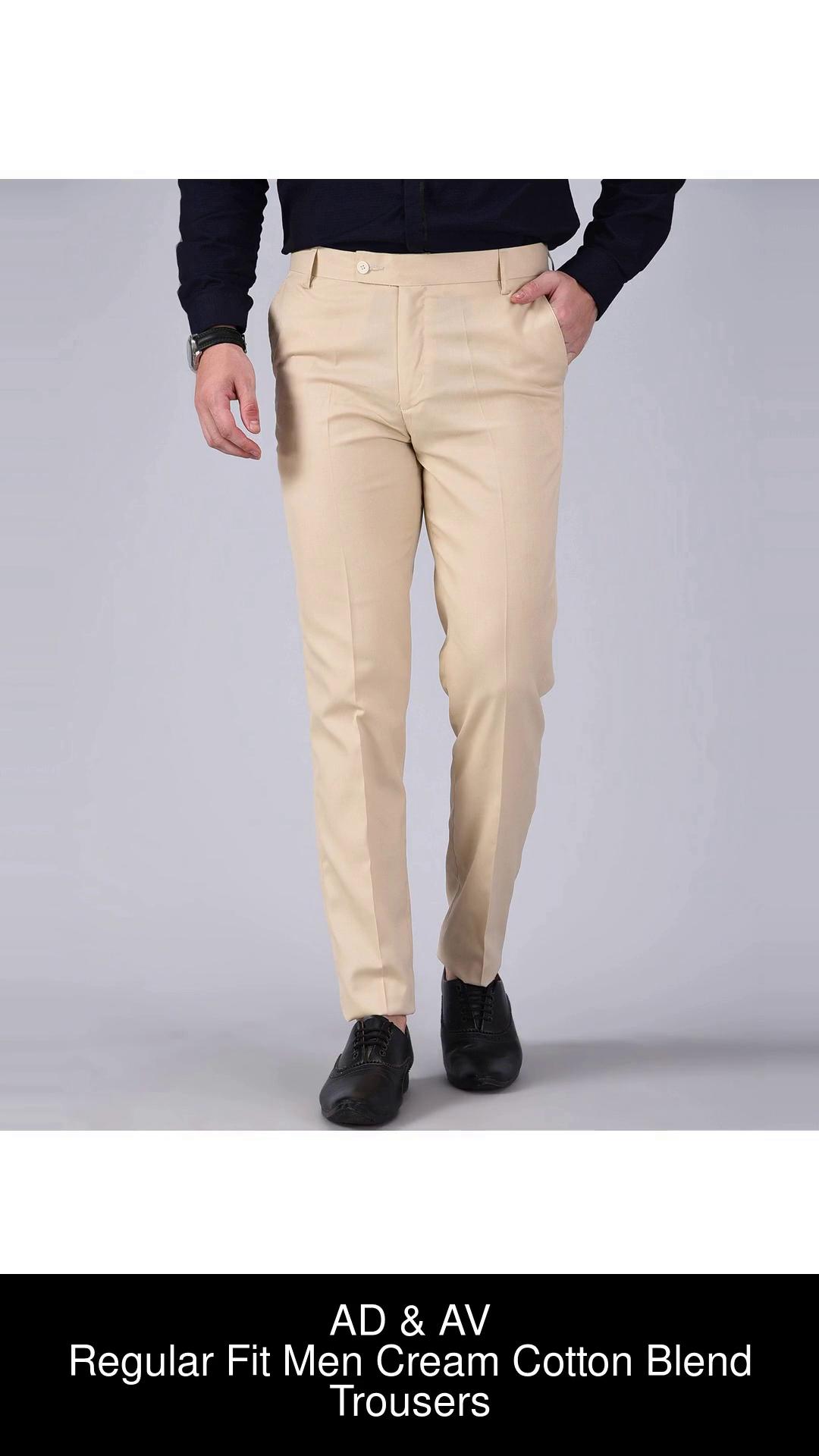 Formal Wear Mens Regular Fit Cotton Trouser