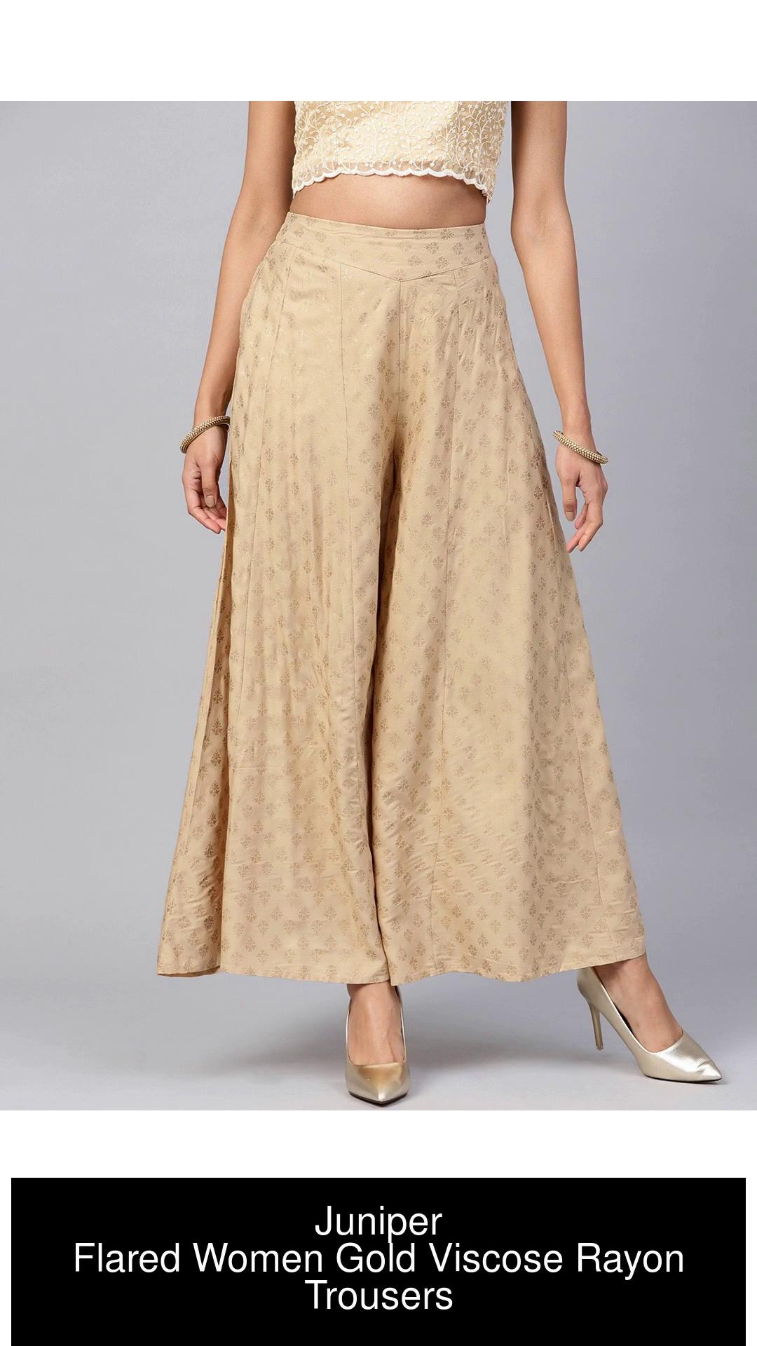Buy Gold Pants for Women by Juniper Online