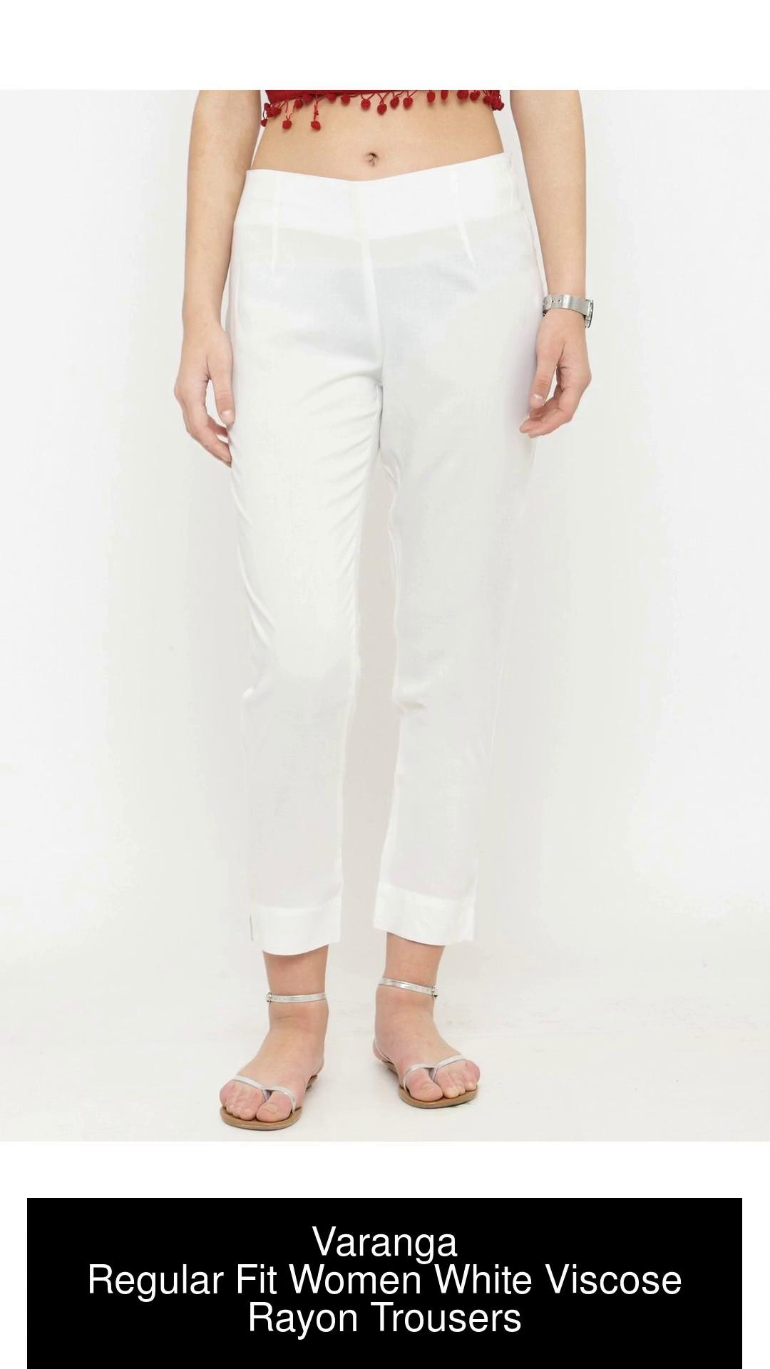 Varanga White Ankle Length Pants