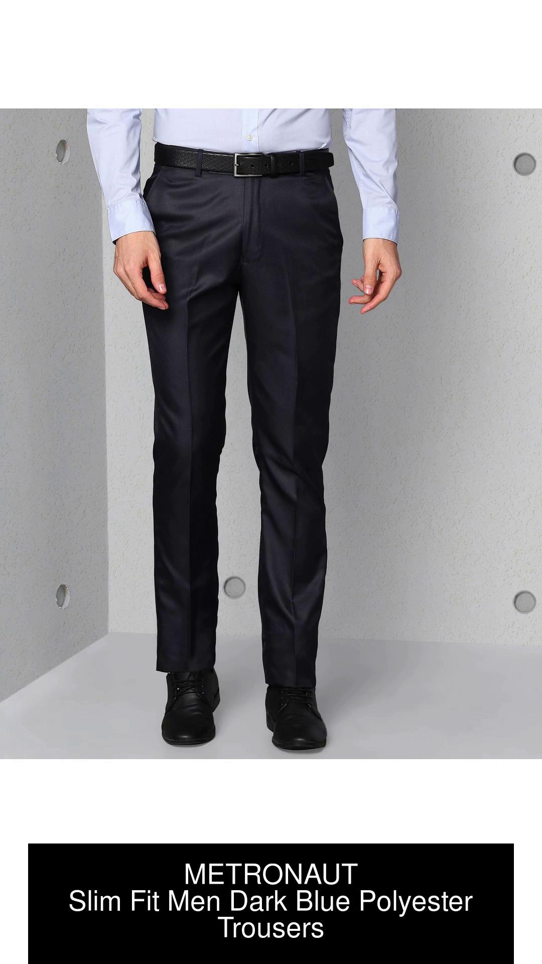 METRONAUT Regular Fit Men Lycra Blend Dark Blue Trousers - Buy METRONAUT  Regular Fit Men Lycra Blend Dark Blue Trousers Online at Best Prices in  India