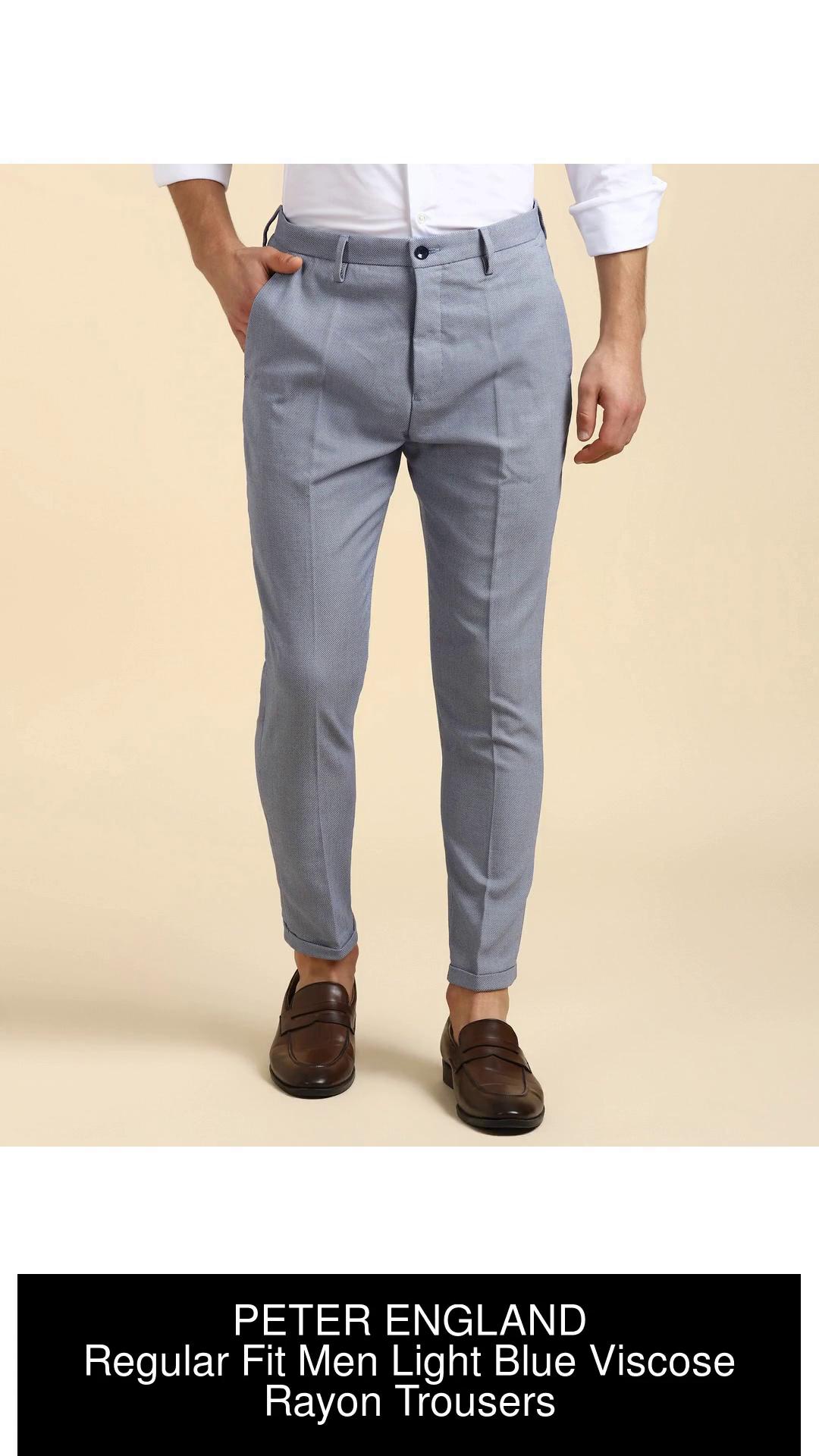 Buy Men Grey Textured Super Slim Fit Formal Trousers Online  715247  Peter  England