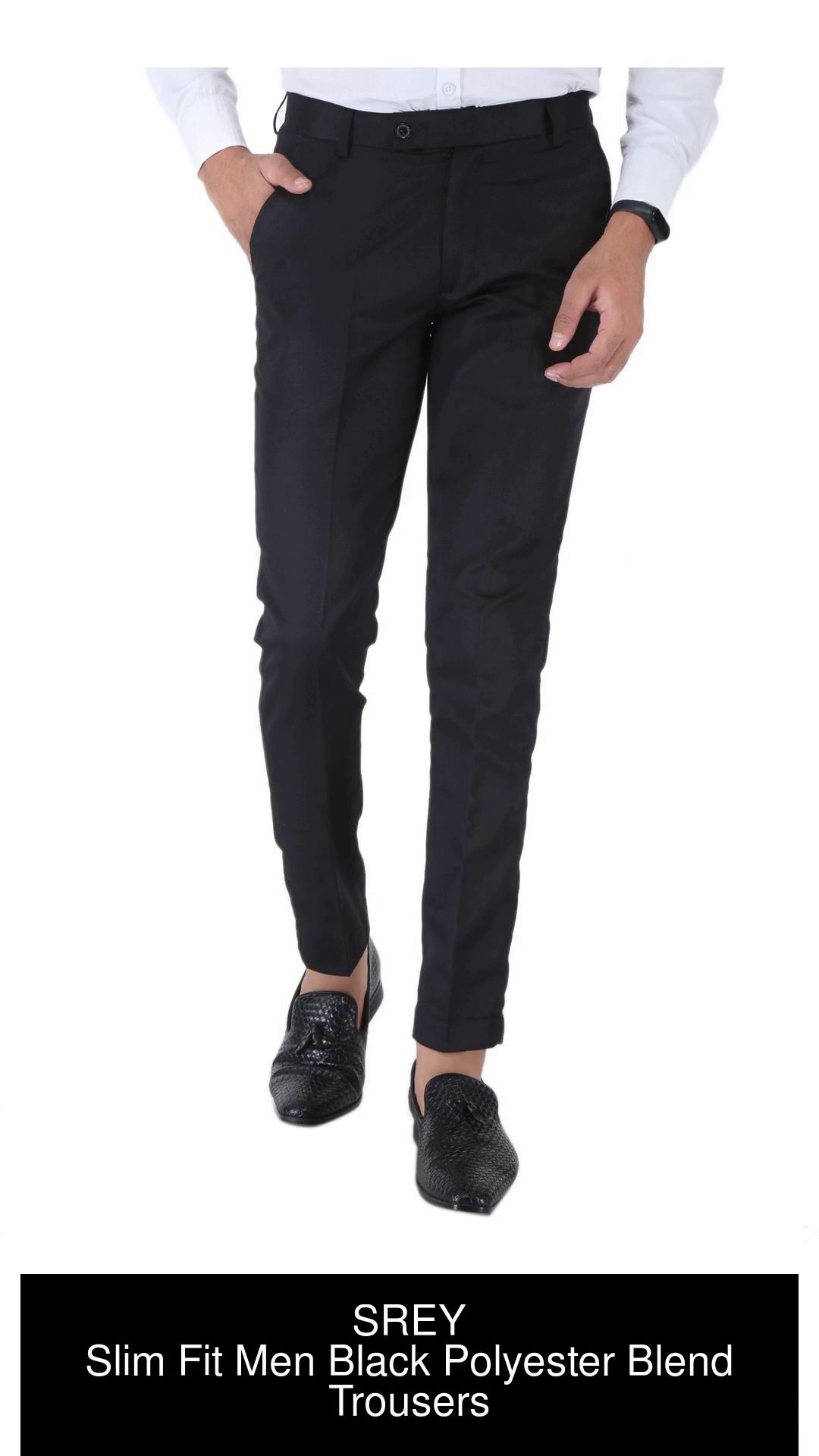 Buy ELANHOOD Mens Slim Fit Formal TrousersPant 28 Black at Amazonin