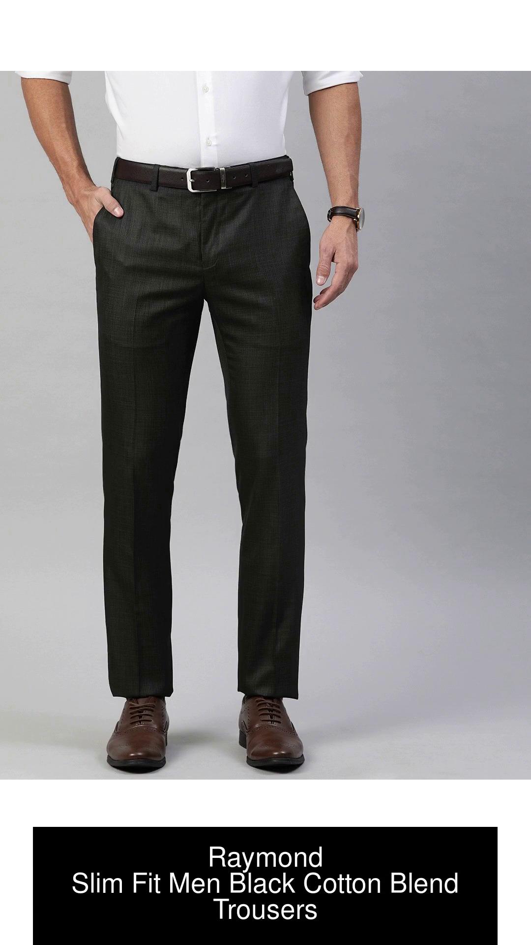 Buy Raymond Slim Fit Men Black Trousers Online at Best Prices in