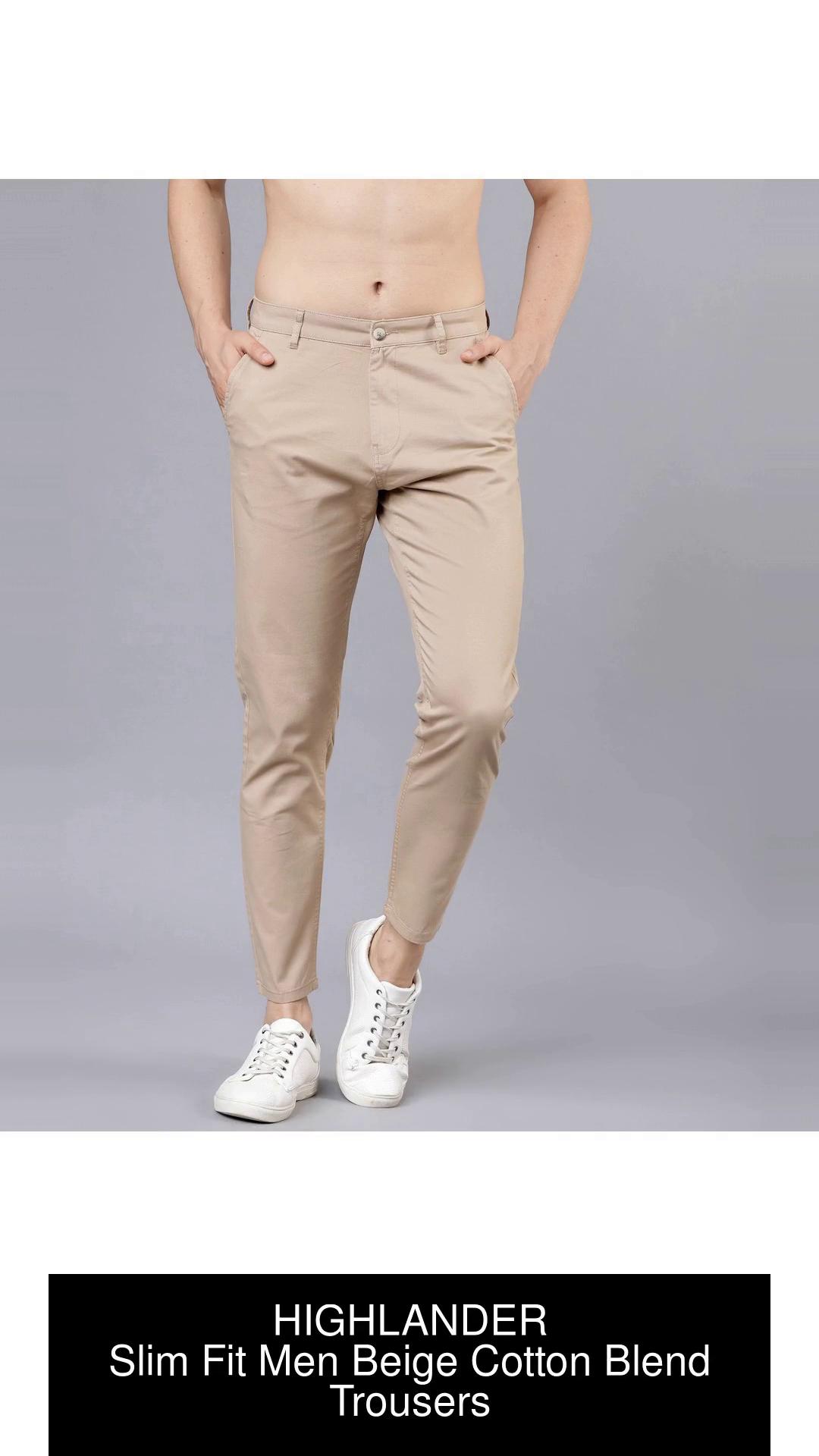 Buy Men Navy Slim Fit Solid Casual Trousers Online  775678  Allen Solly