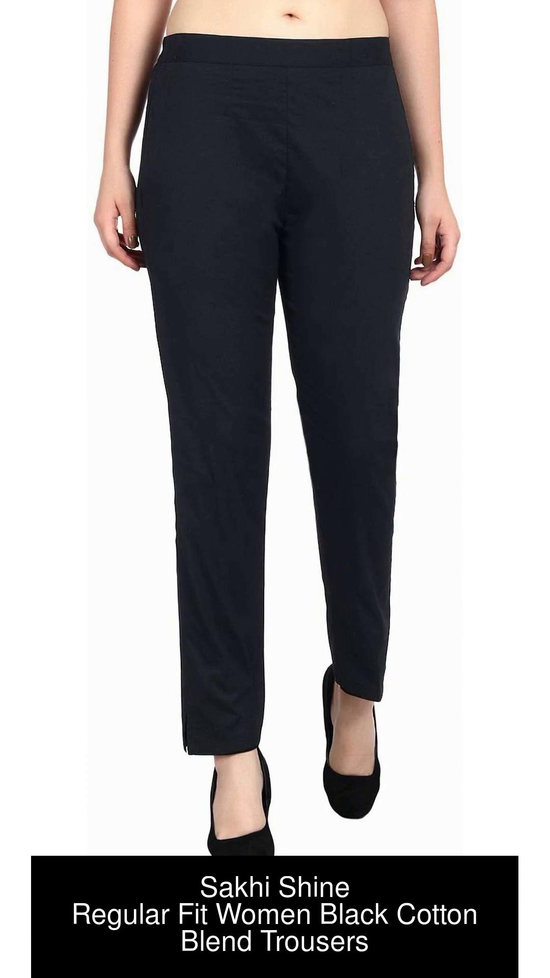 Buy White and Black Combo of 2 Women Trouser Cotton Flax Pants for Best  Price, Reviews, Free Shipping
