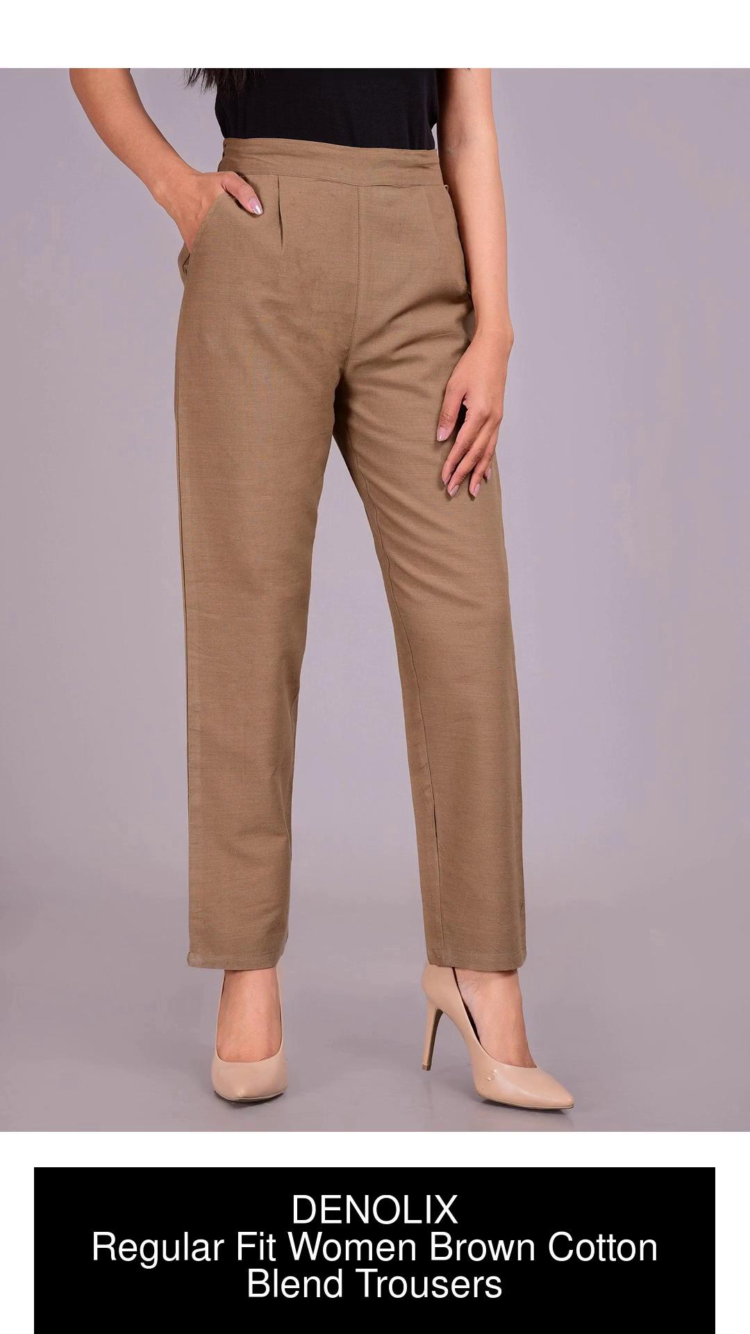 Generic Women Regular Cotton Blend Pants