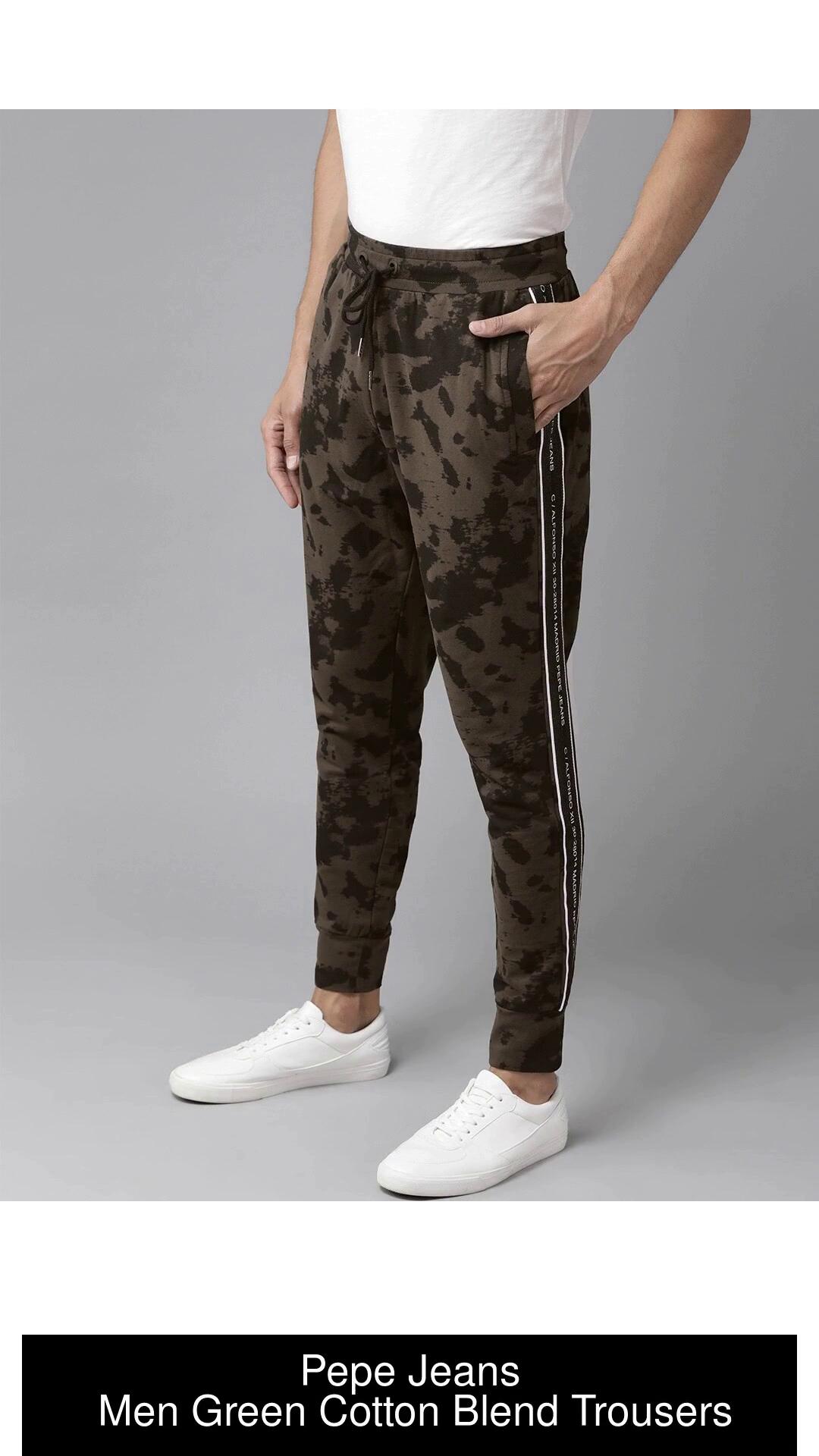 Pepe Jeans Mens Slim Track Pants PM211598Khaki  Amazonin Clothing   Accessories