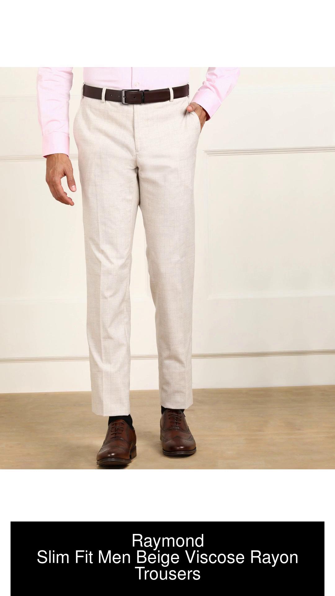 Buy Beige Slim Fit Trousers for Men Online at SELECTED HOMME 129584701