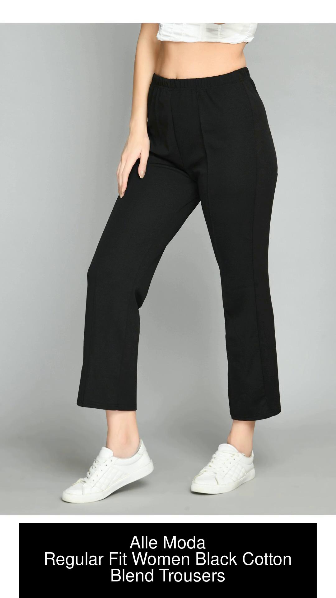 Alle Moda Regular Fit Women Black Trousers - Buy Alle Moda Regular