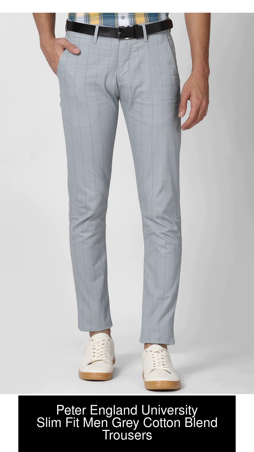 Cavani Mens York Slim Fit Pinstripe Grey Trousers  Designer Mens   SIRRI