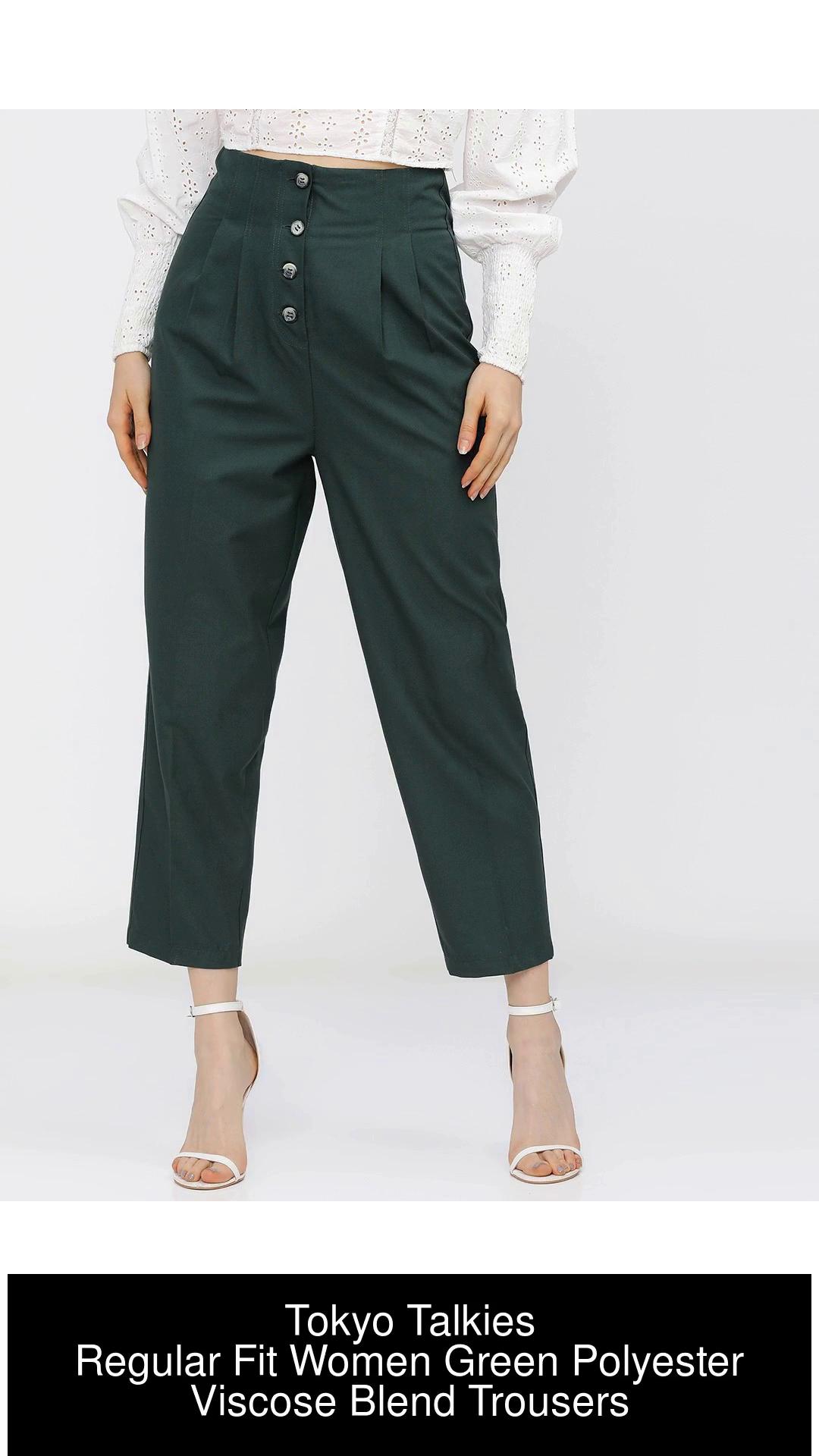 45 OFF on Tokyo Talkies Women Khaki Regular Fit Solid Regular Trousers on  Myntra  PaisaWapascom