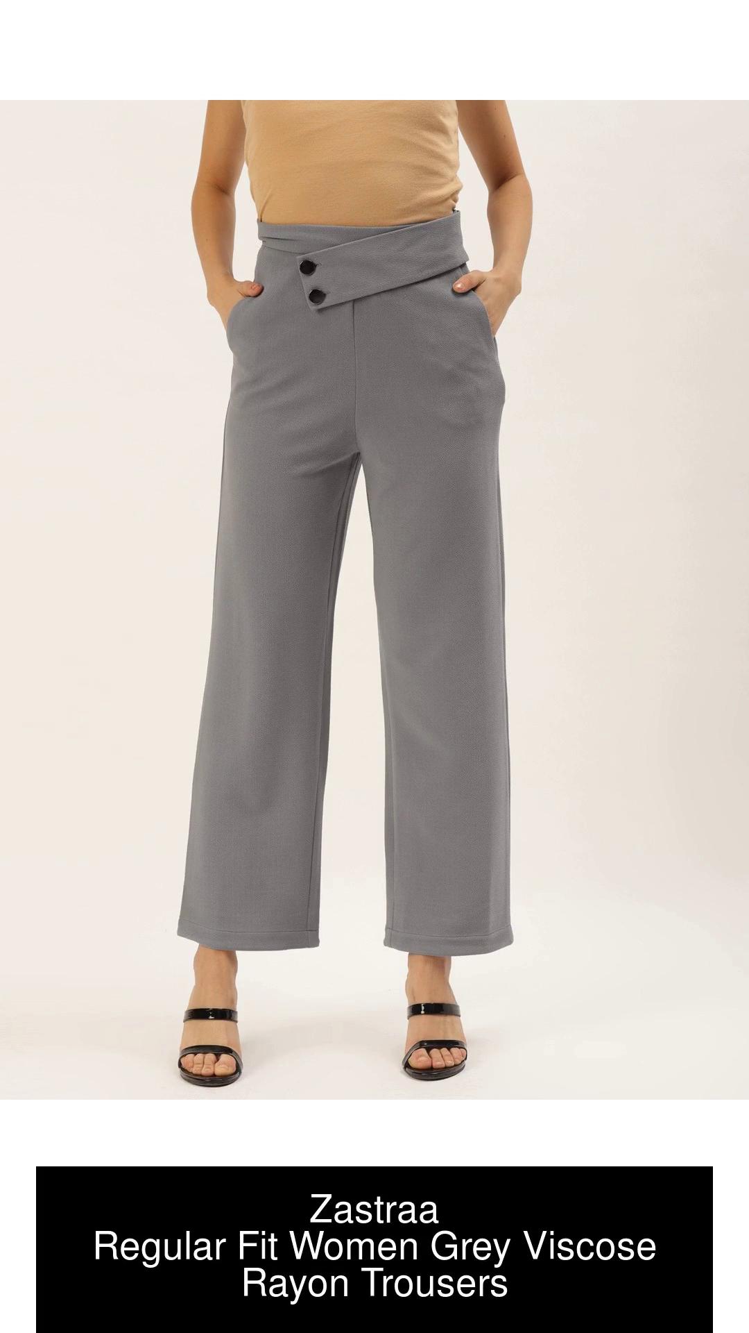 EVERDION Flared Women Grey Trousers  Buy EVERDION Flared Women Grey  Trousers Online at Best Prices in India  Flipkartcom