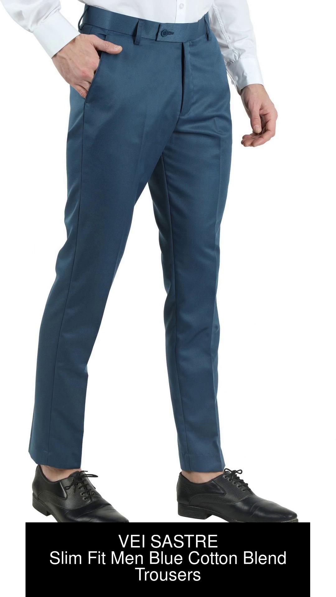 Mancrew Mens Slim Fit Formal Pant  Formal trousers Pack of 3 Black Blue  White