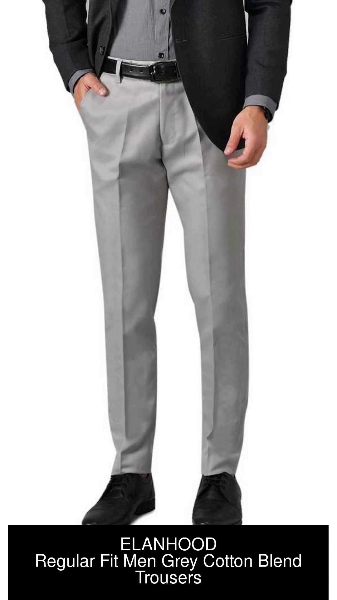 Octave Casual Trousers  Buy Octave Men Grey Cotton Pants Online  Nykaa  Fashion