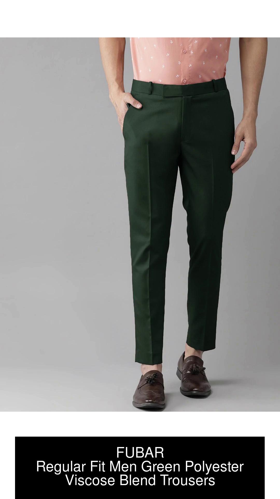 FUBAR Regular Fit Men Green Trousers - Buy FUBAR Regular Fit Men Green Trousers  Online at Best Prices in India