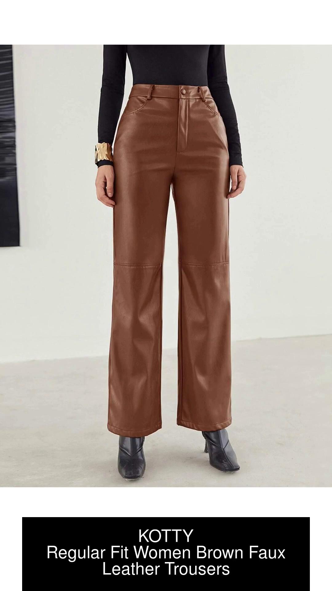 WEEAL Regular Fit Women Brown Trousers  Buy WEEAL Regular Fit Women Brown  Trousers Online at Best Prices in India  Flipkartcom