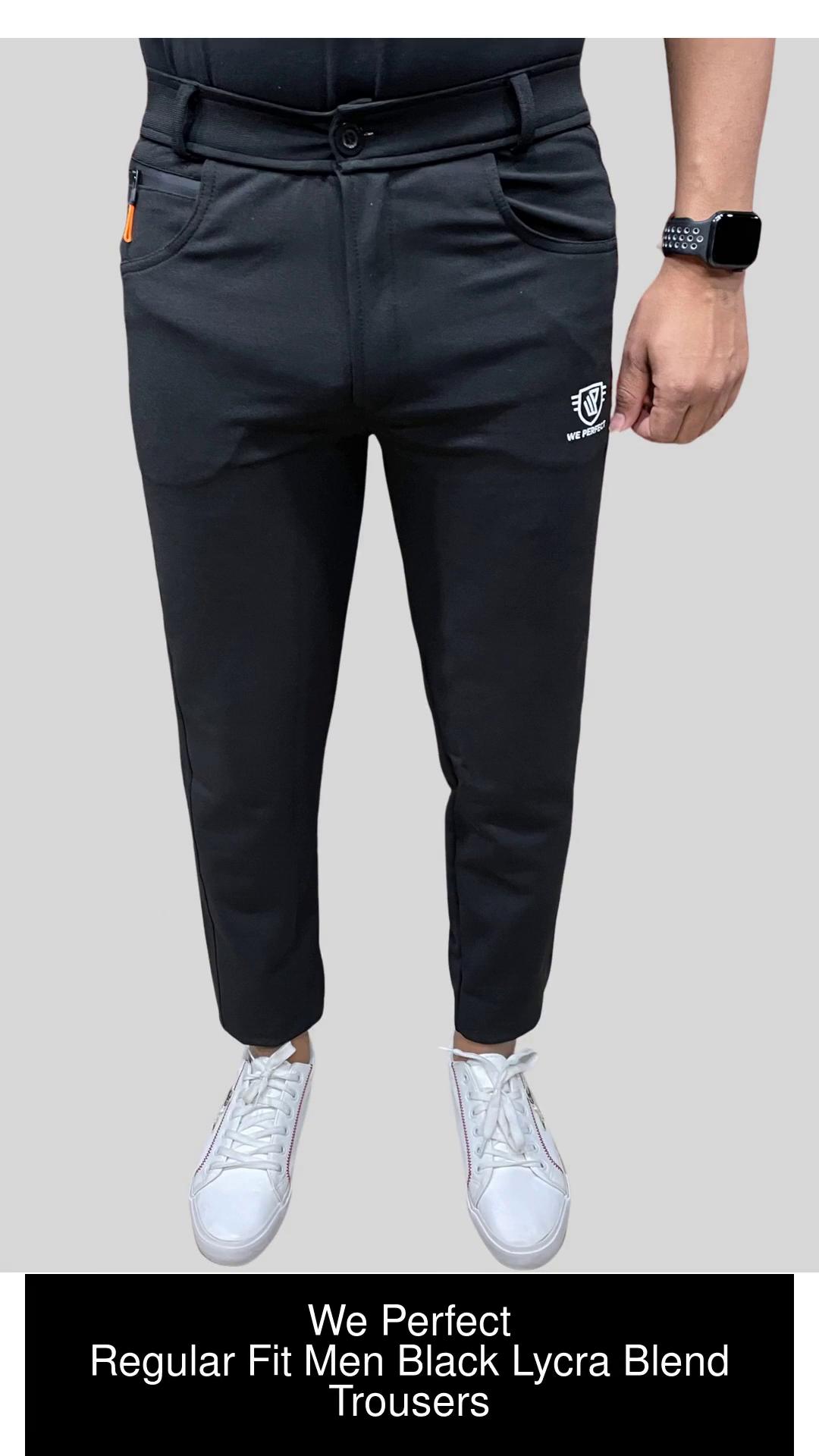 We Perfect Slim Fit Men Black Trousers - Buy We Perfect Slim Fit Men Black  Trousers Online at Best Prices in India