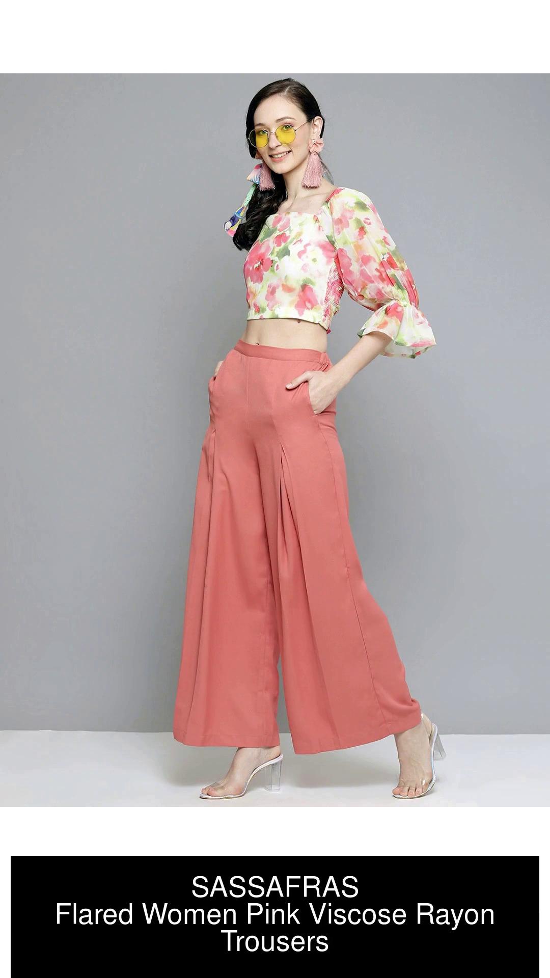 Buy Hot Pink High Waist Trousers Wide Leg Pants Wide Leg Pants Online in  India  Etsy