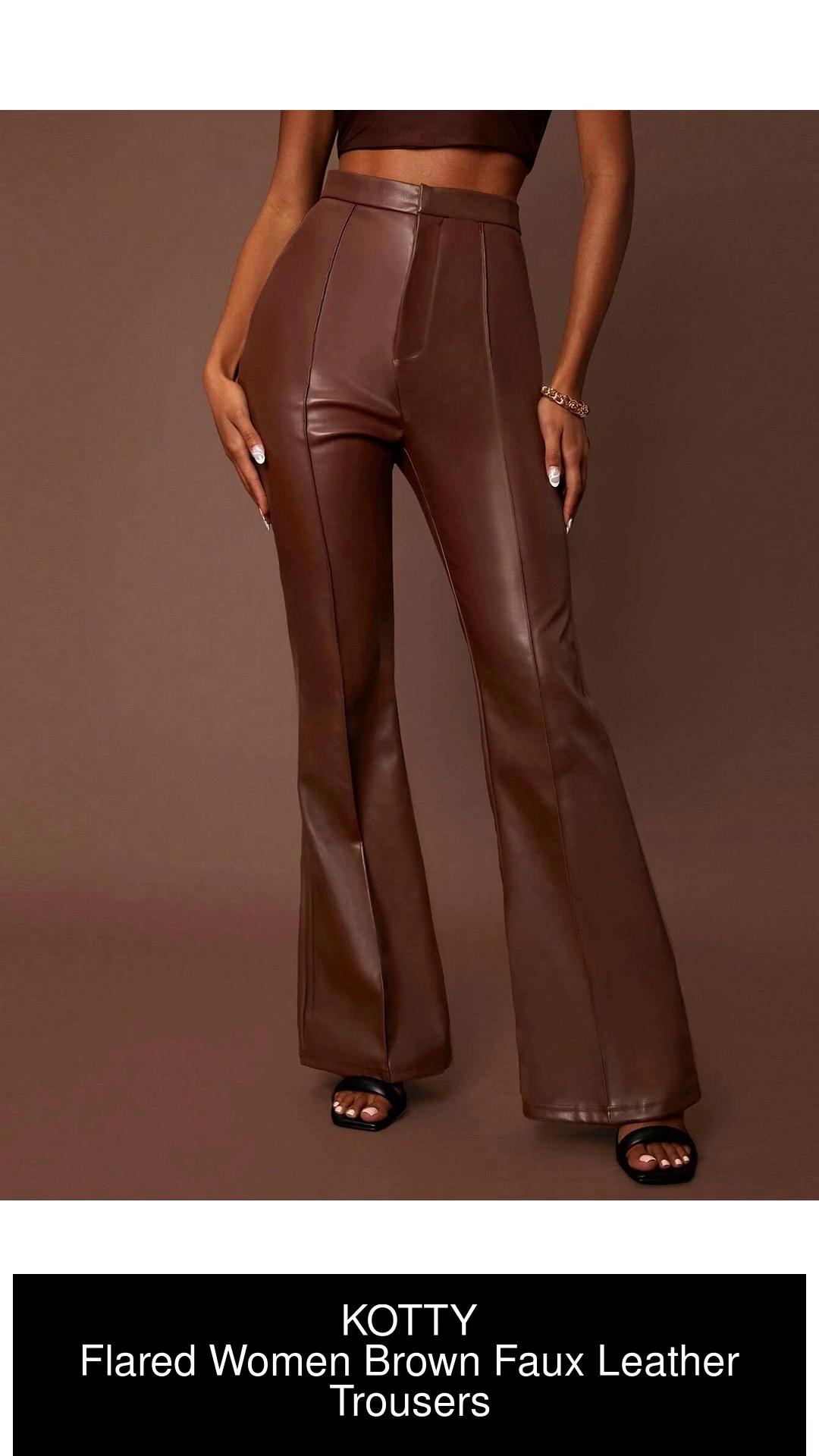 RSVP by Nykaa Fashion Beige Solid Straight Fit Faux Leather Pants Buy RSVP  by Nykaa Fashion Beige Solid Straight Fit Faux Leather Pants Online at Best  Price in India  Nykaa
