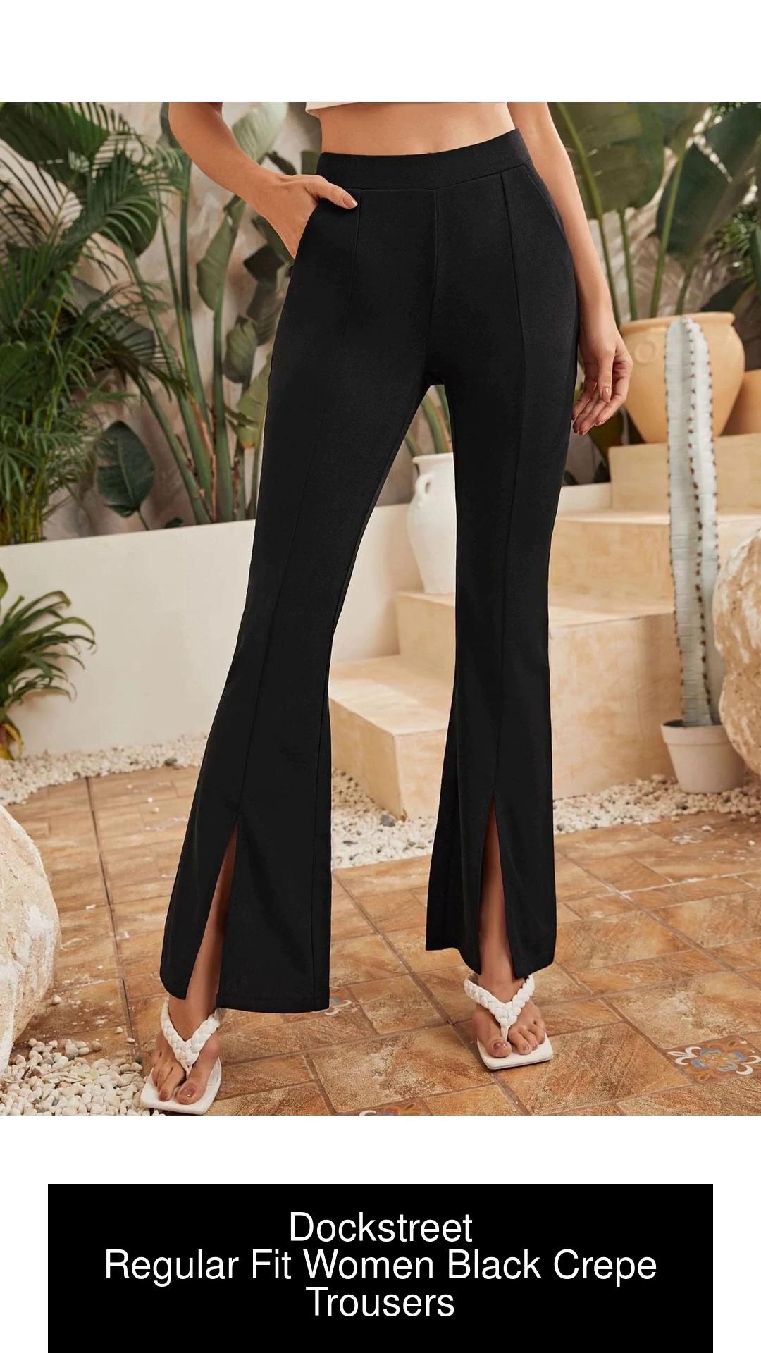 CHALODIA Regular Fit Women Black Trousers - Buy CHALODIA Regular Fit Women  Black Trousers Online at Best Prices in India
