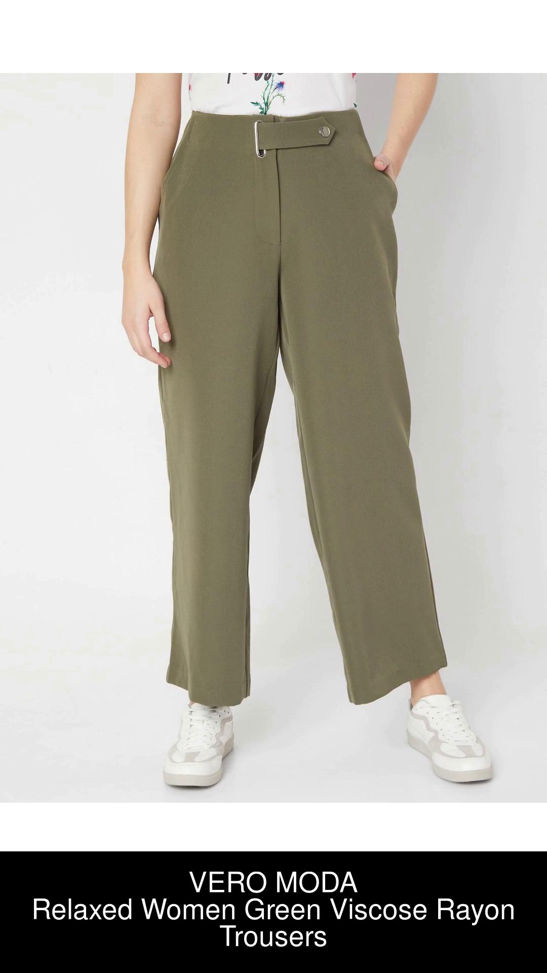 Buy Green Wide Leg Trousers For Women Online in India  VeroModa